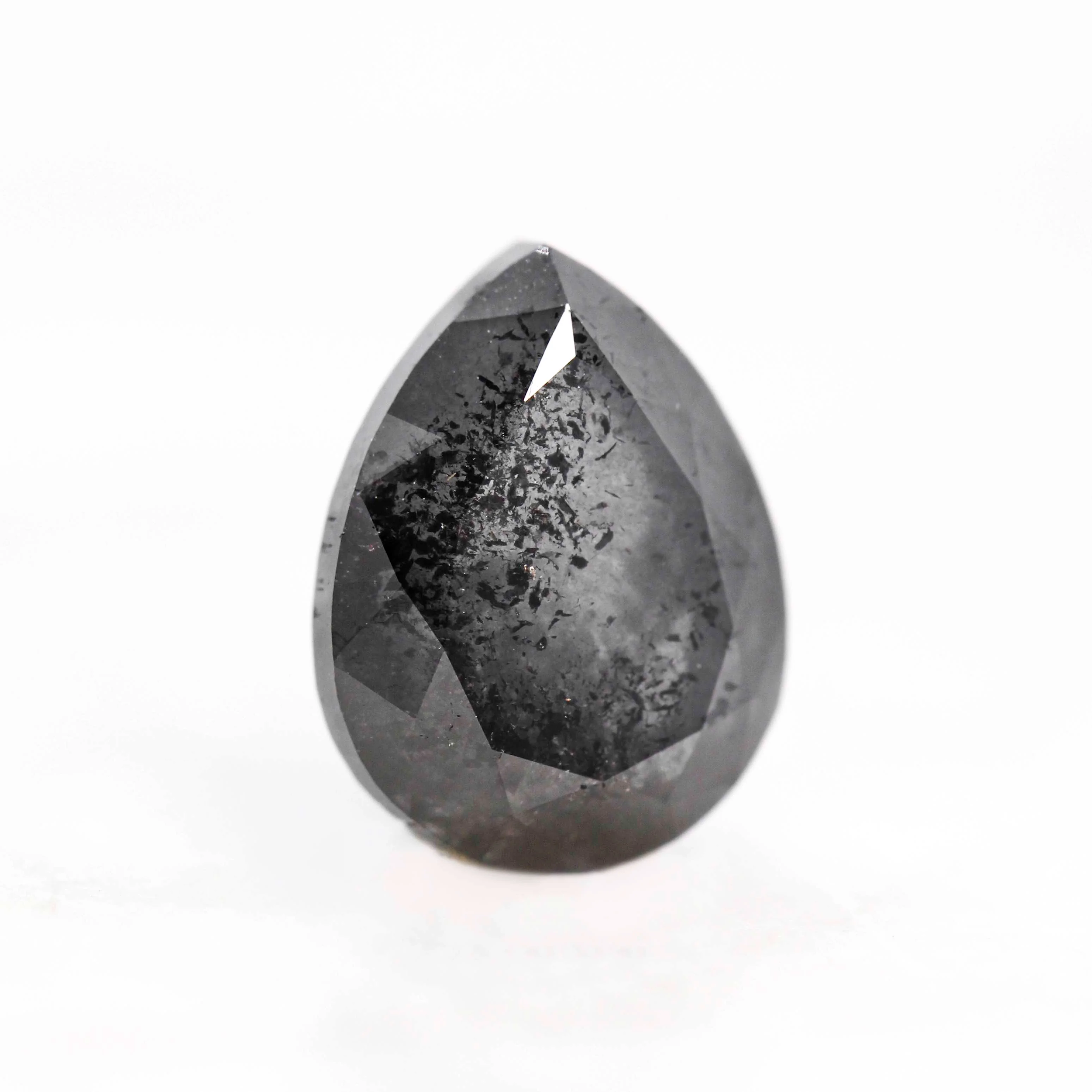 3.53 Carat Black Pear Salt and Pepper Diamond for Custom Work - Inventory Code BCP353 - Image 6