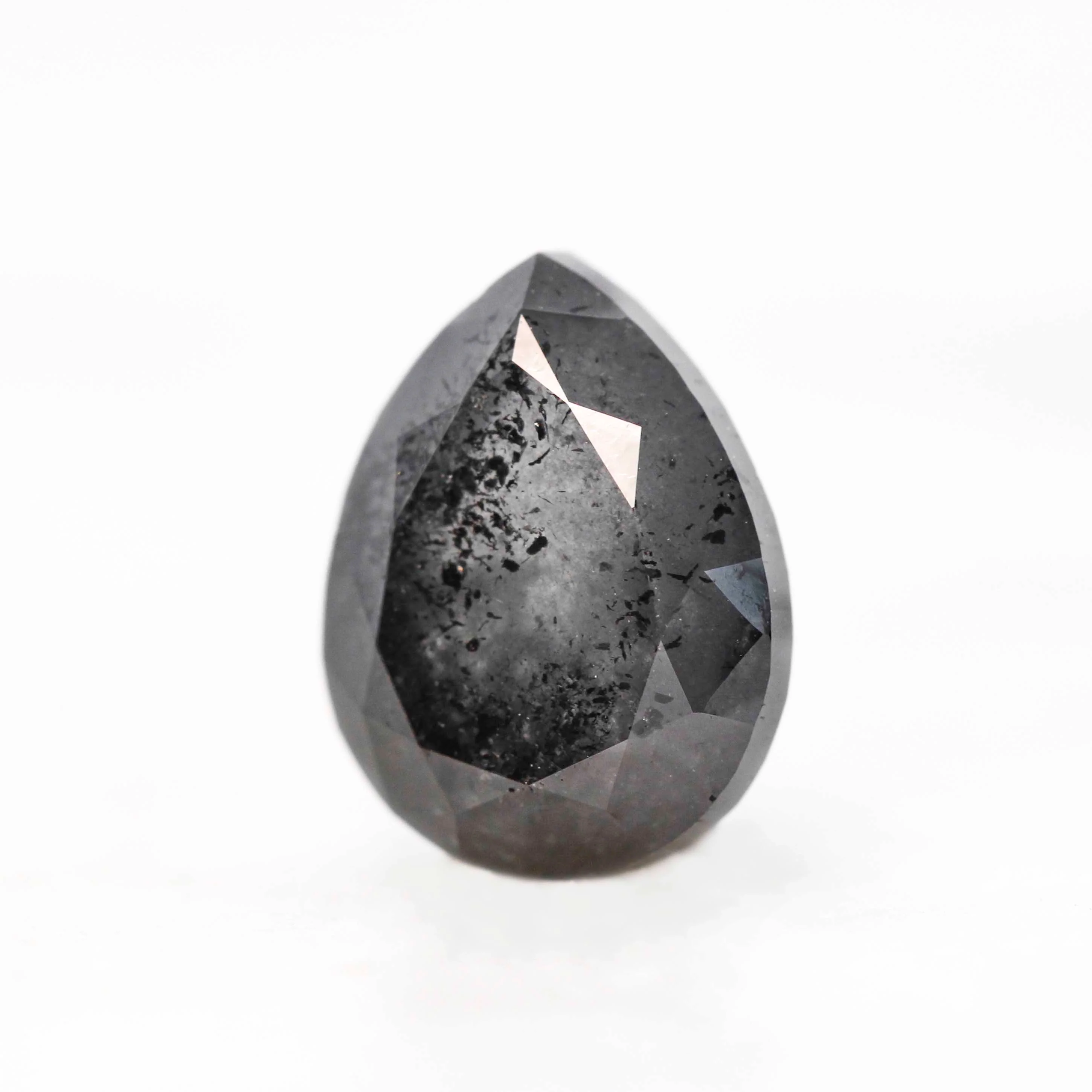 3.53 Carat Black Pear Salt and Pepper Diamond for Custom Work - Inventory Code BCP353 - Image 7