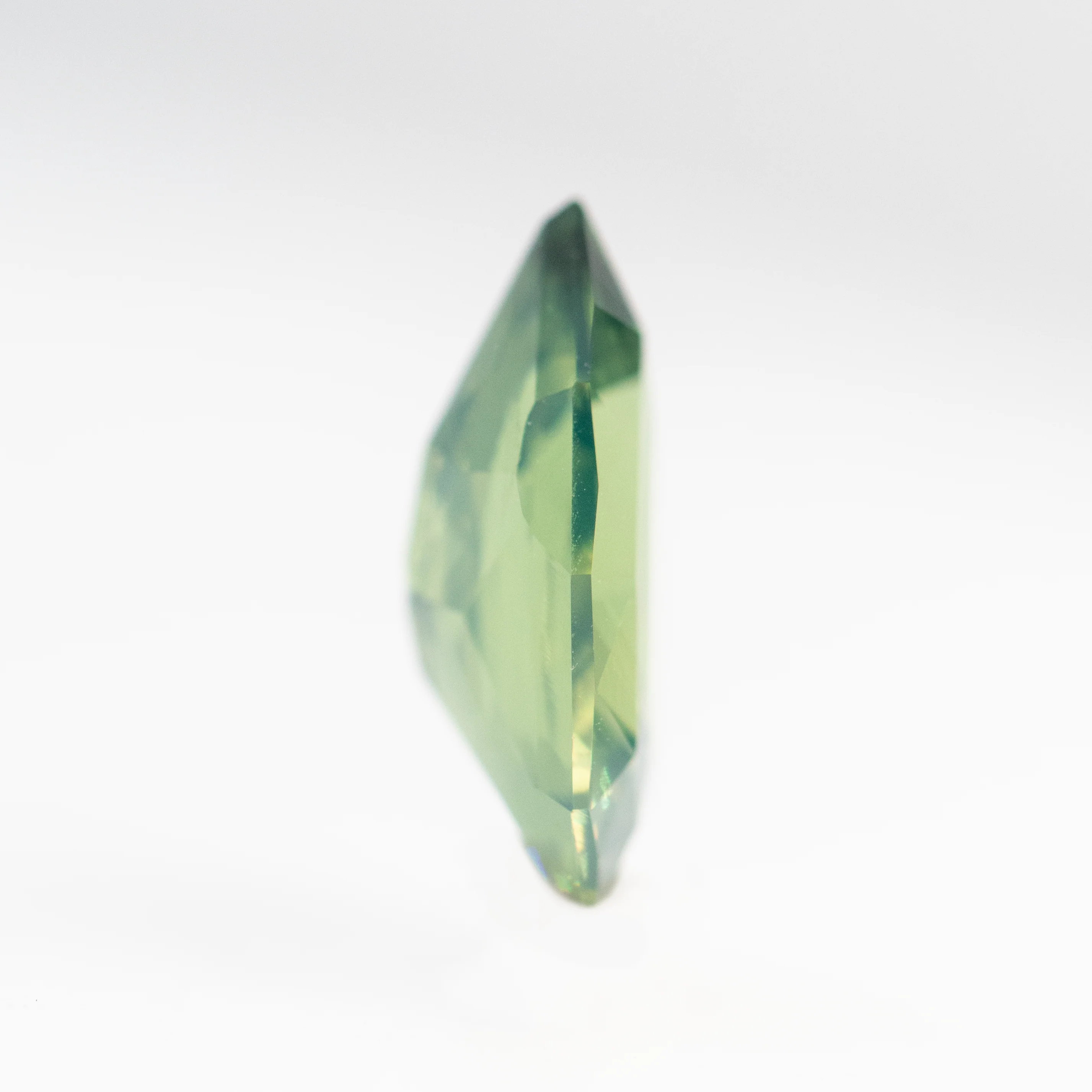 3.53 Carat Green Geometric Pear Sapphire for Custom Work - Inventory Code GGPS353 - Image 5