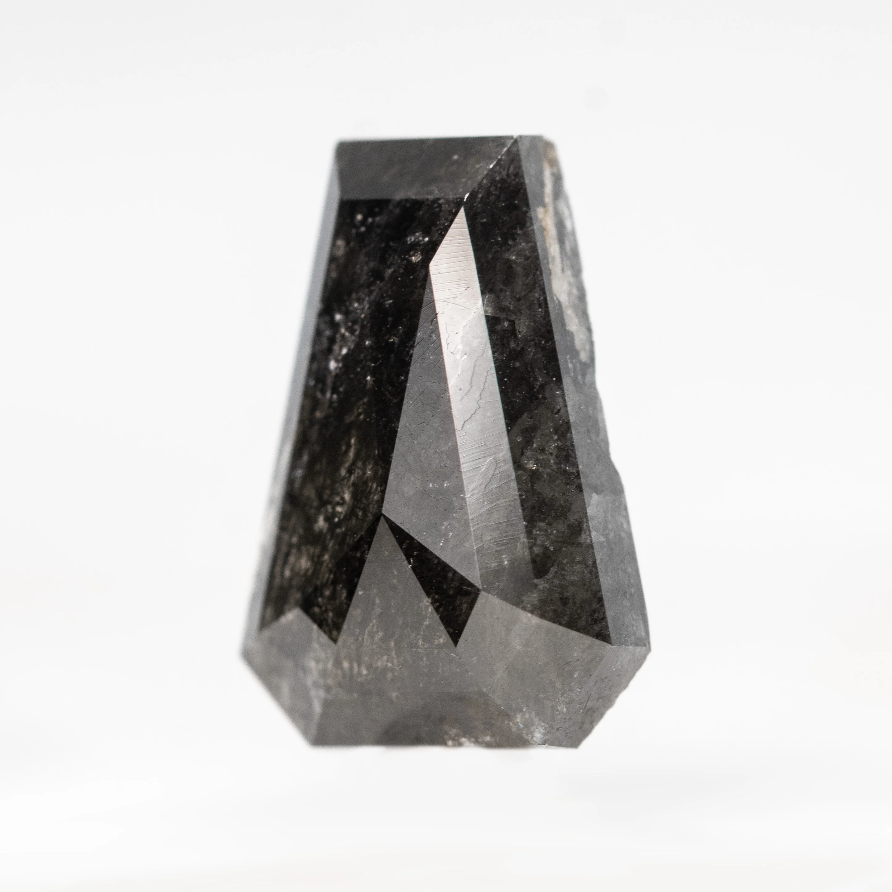 3.54 Carat Black Shield Cut Salt and Pepper Diamond for Custom Work - Inventory Code NBS354 - Image 3