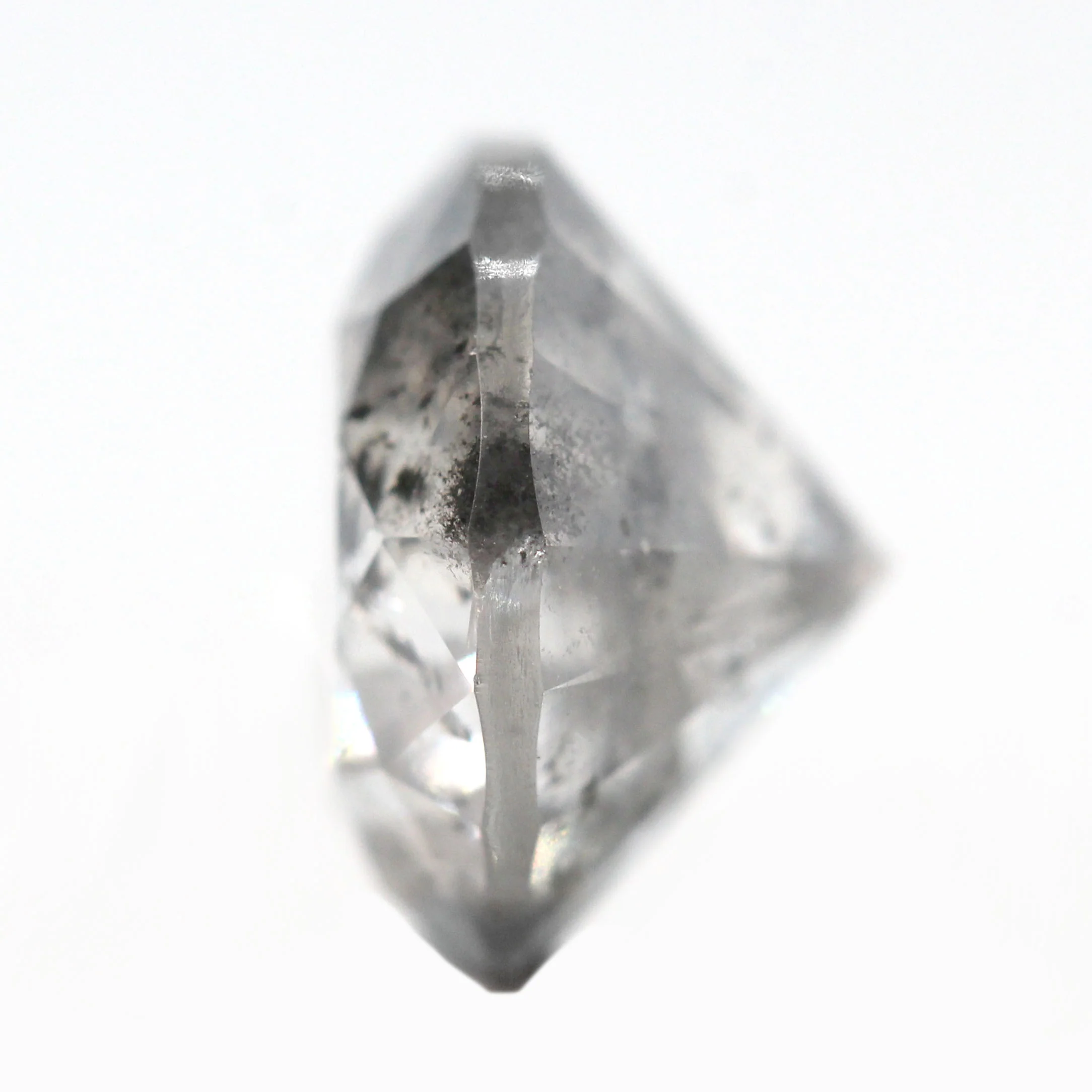 3.54 Carat Round Celestial Stormy Gray Salt and Pepper Diamond for Custom Work - Inventory Code SGR354 - Image 5