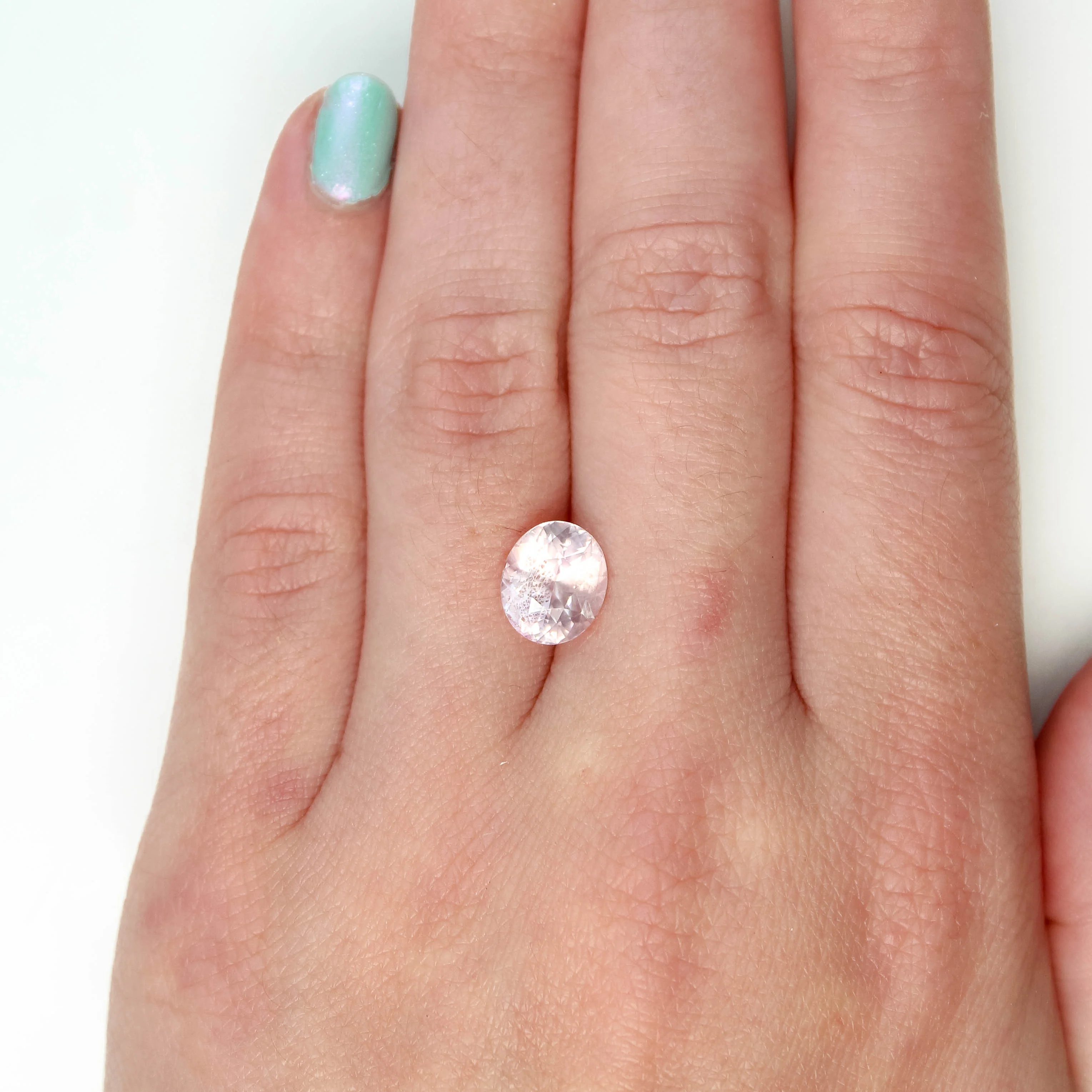 3.65 Carat Pink Oval Sapphire for Custom Work - Inventory Code POS365 - Image 2