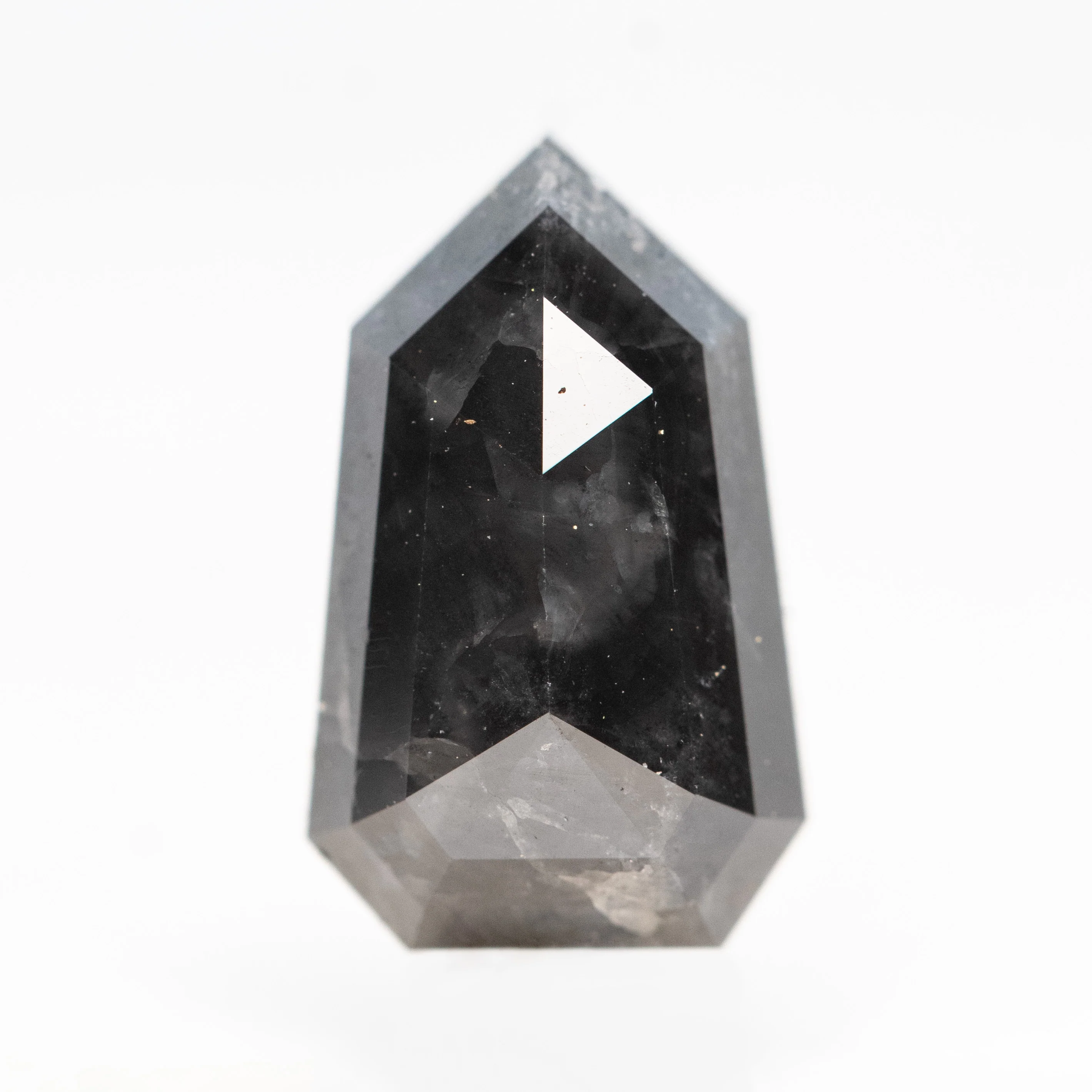 3.67 Carat Black Shield Cut Salt and Pepper Diamond for Custom Work - Inventory Code NBS367