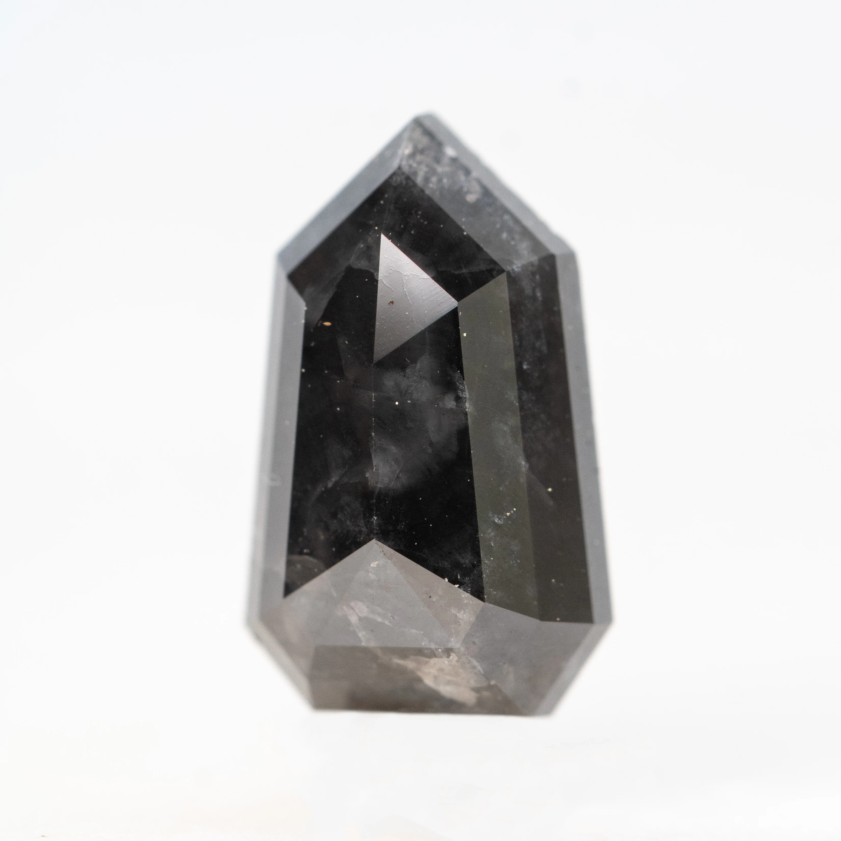 3.67 Carat Black Shield Cut Salt and Pepper Diamond for Custom Work - Inventory Code NBS367 - Image 3