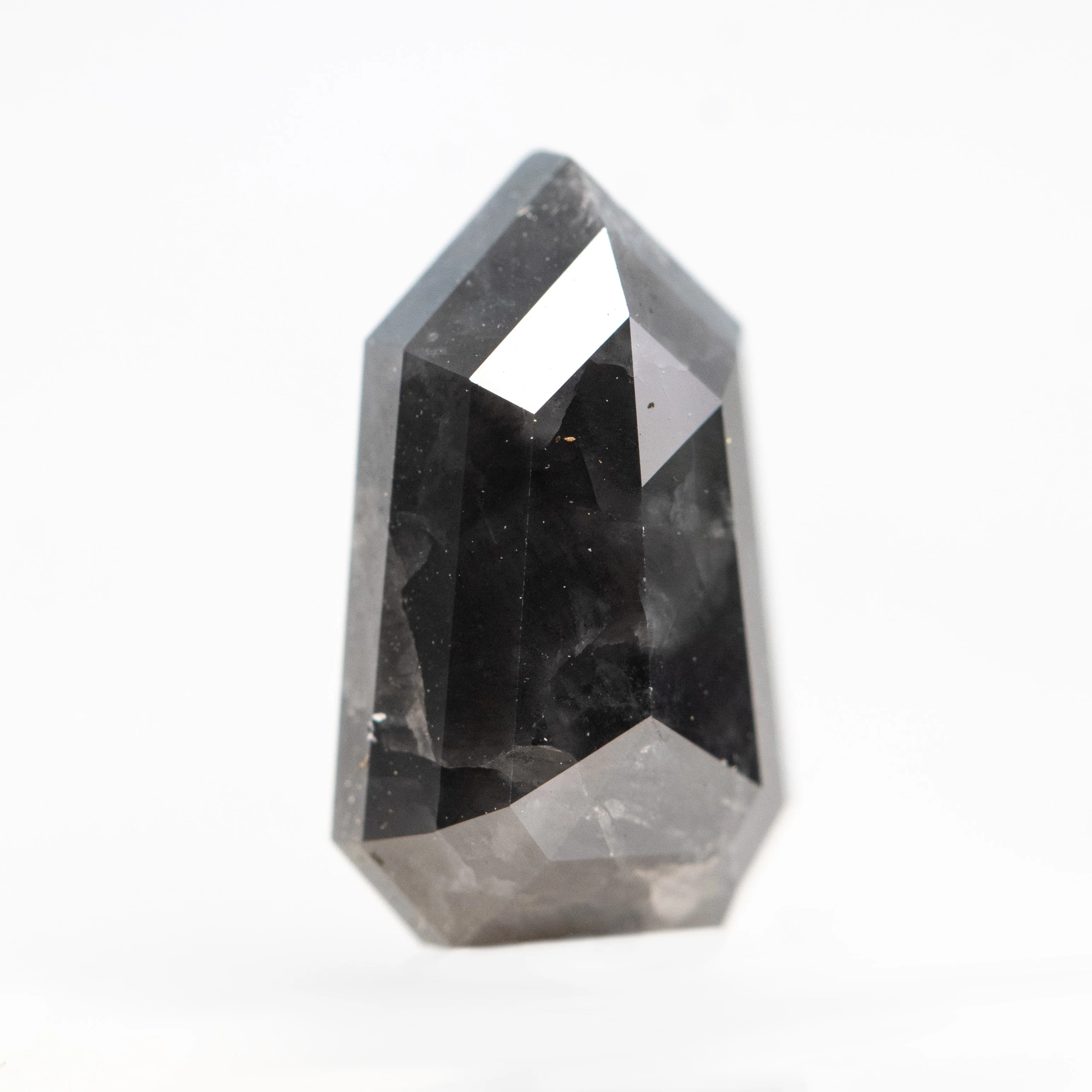 3.67 Carat Black Shield Cut Salt and Pepper Diamond for Custom Work - Inventory Code NBS367 - Image 4