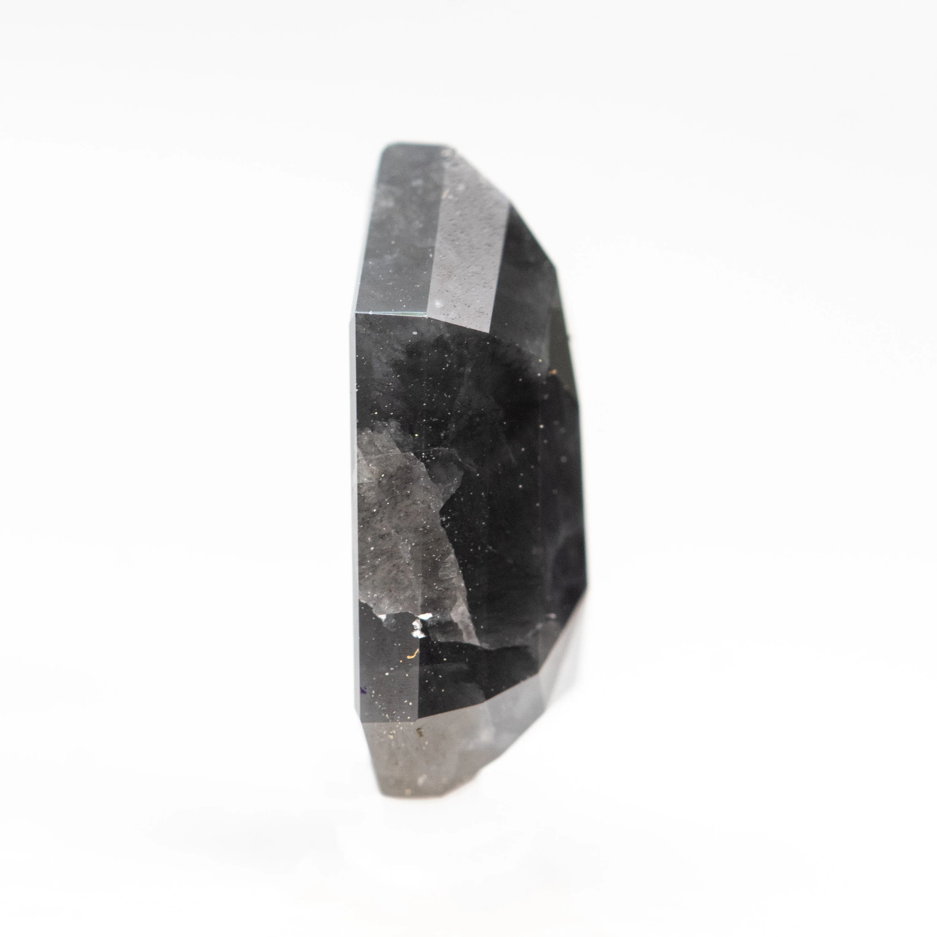 3.67 Carat Black Shield Cut Salt and Pepper Diamond for Custom Work - Inventory Code NBS367 - Image 5