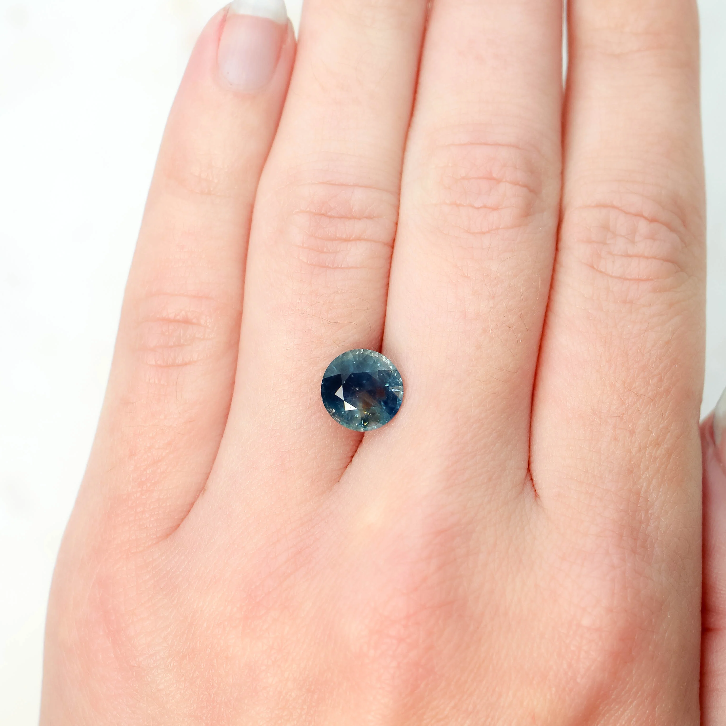 3.69 Carat Blue Round Sapphire for Custom Work - Inventory Code BRS369 - Image 2