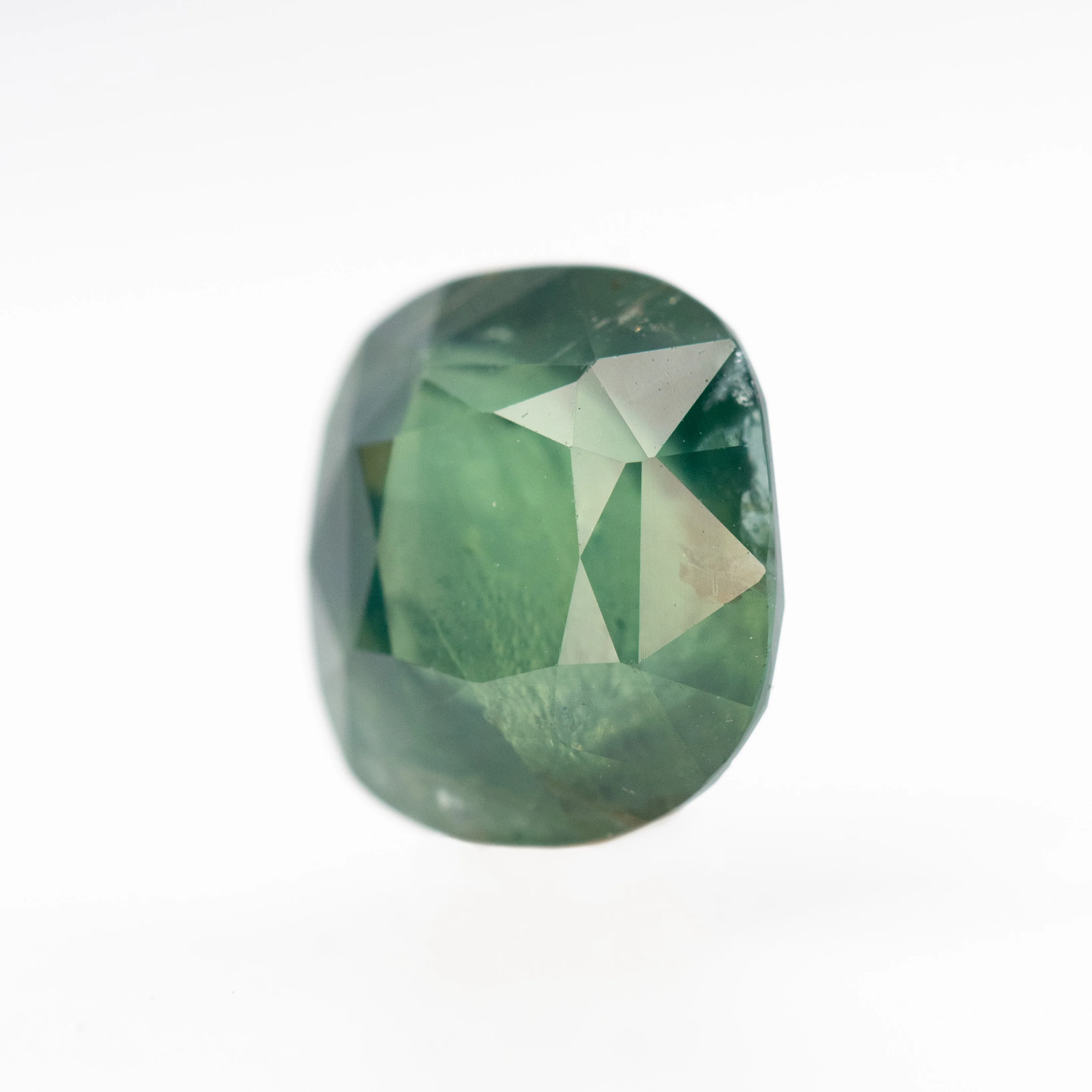 3.78 Carat Green Cushion Cut Sapphire for Custom Work - Inventory Code GCS378 - Image 3