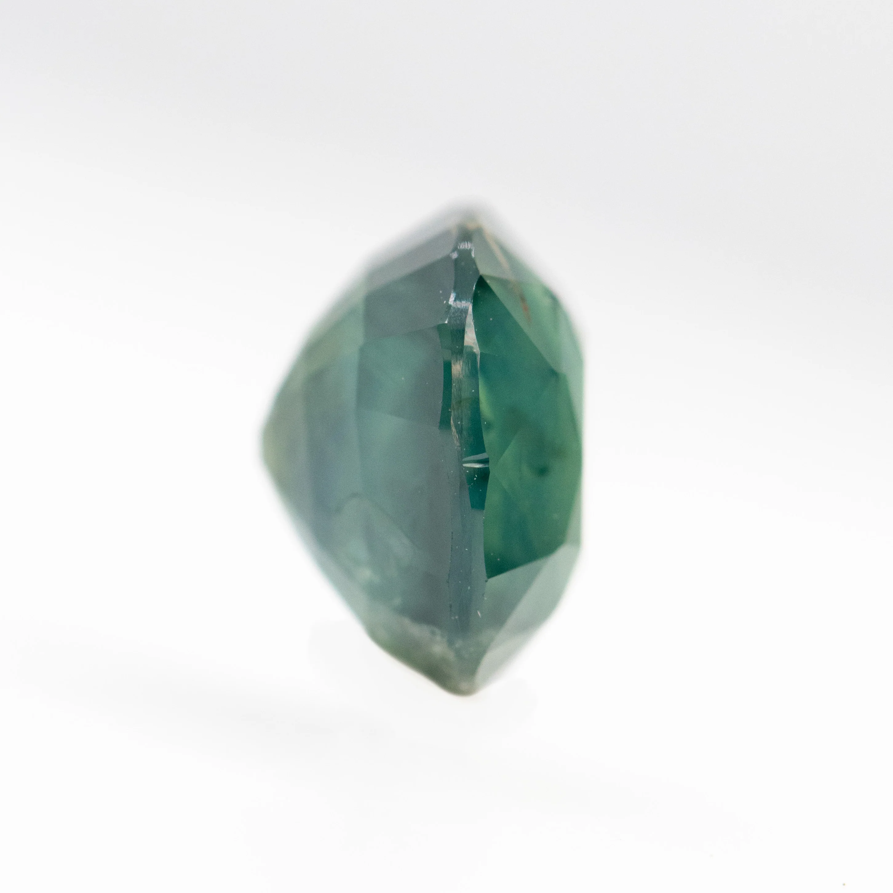 3.78 Carat Green Cushion Cut Sapphire for Custom Work - Inventory Code GCS378 - Image 5