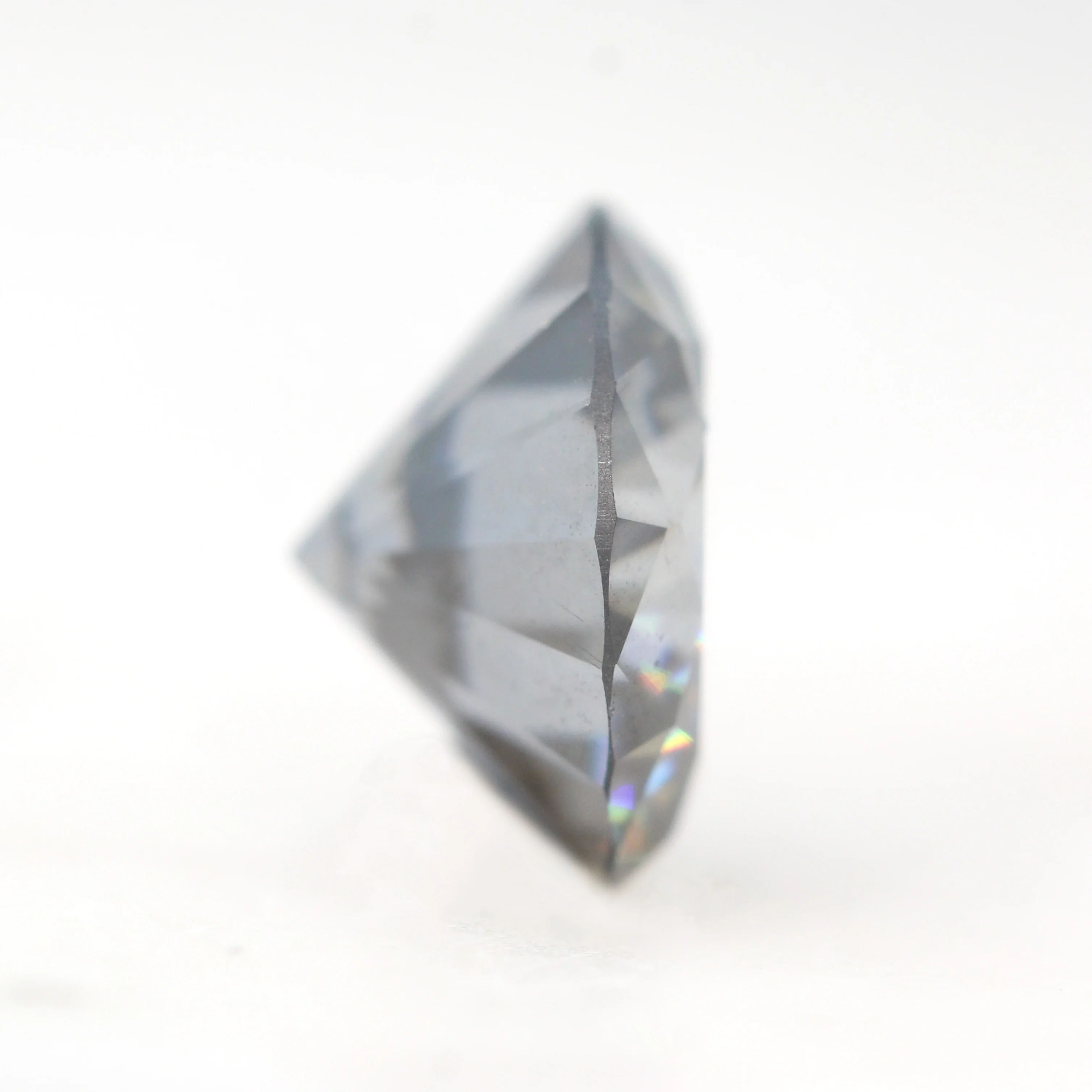 3.80 Carat Round Gray Moissanite for Custom Work - Inventory Code RGM380 - Image 5