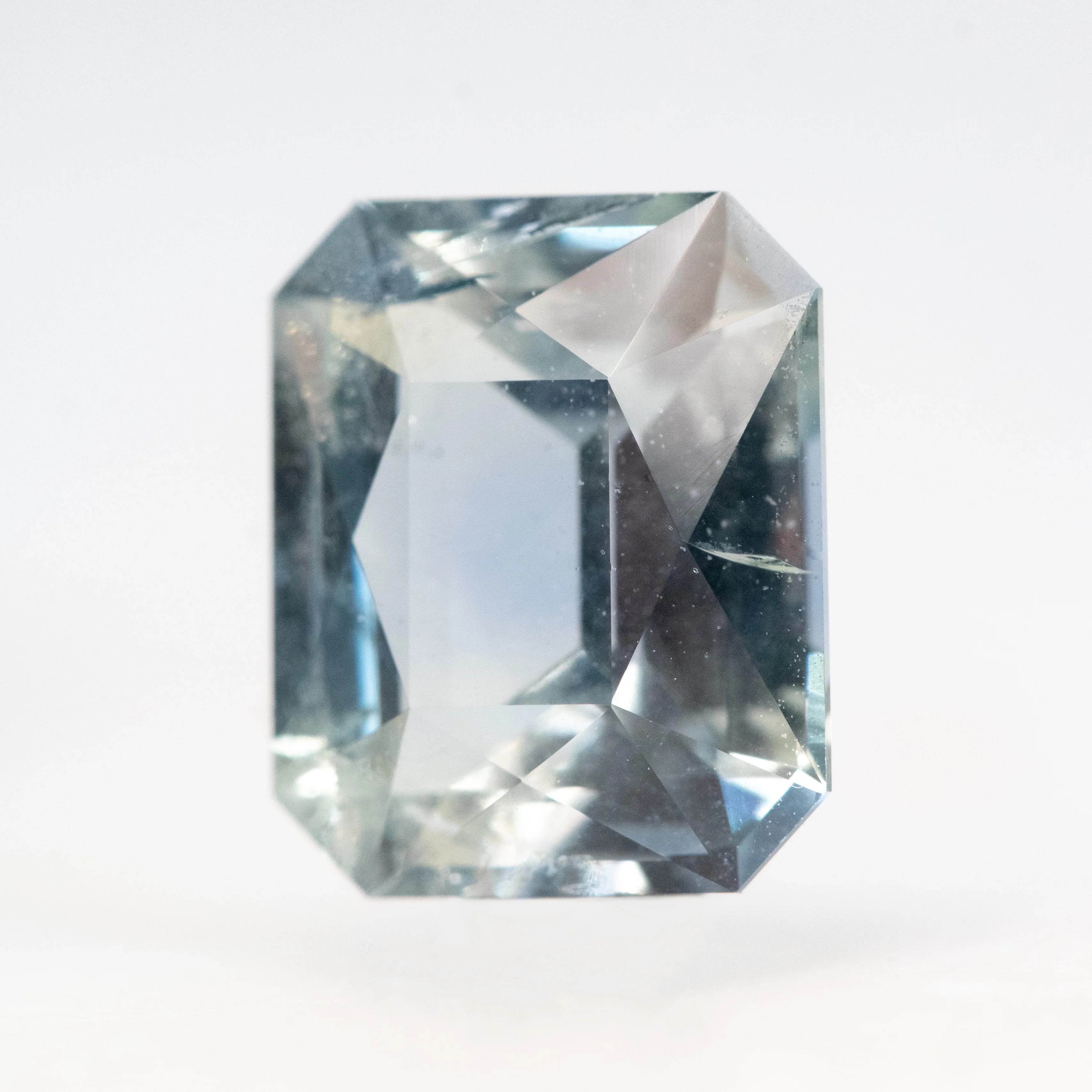 3.96 Carat Light Blue Radiant Cut Sapphire for Custom Work - Inventory Code LBRS396 - Image 3