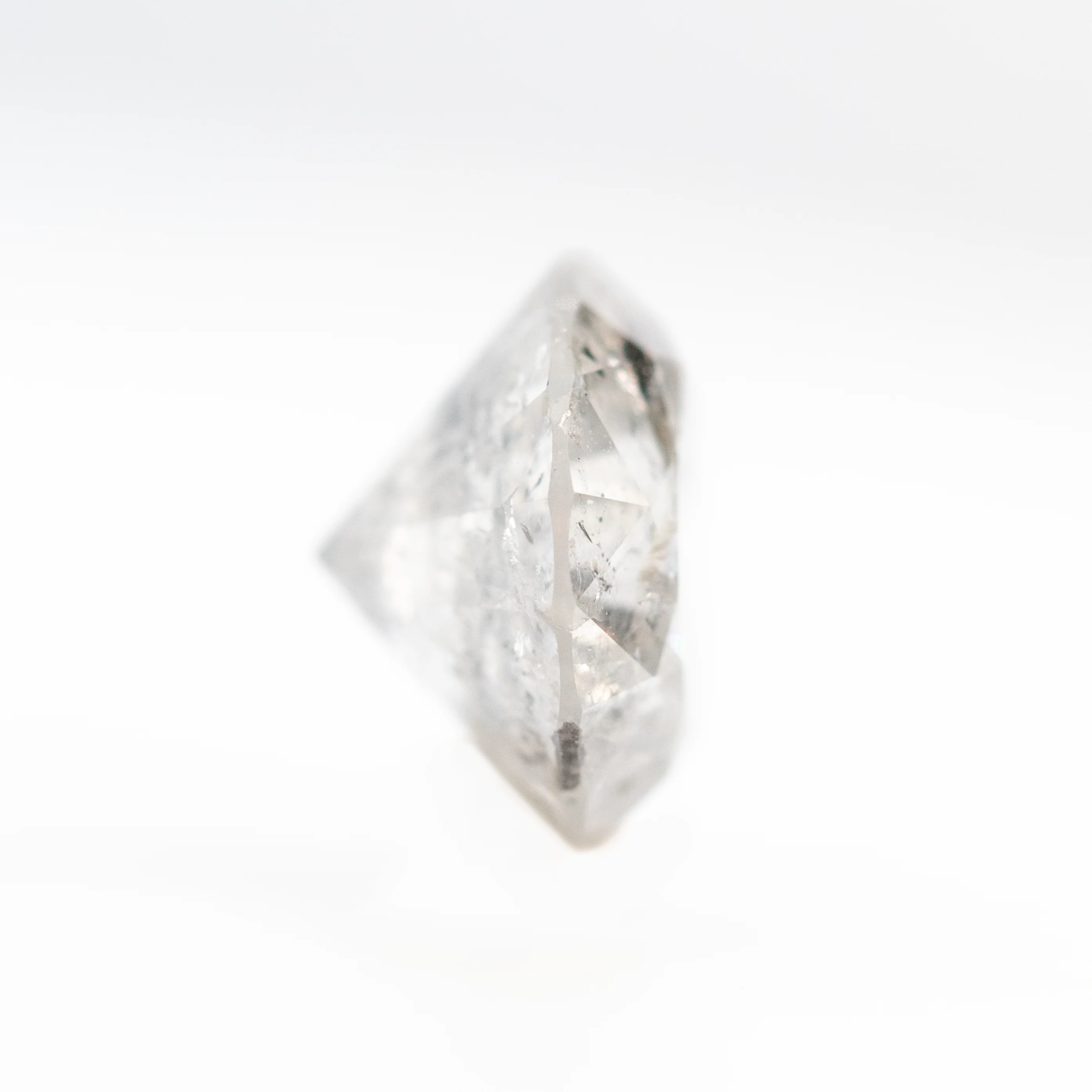 3.98 Carat Round Stormy Gray Salt and Pepper Diamond for Custom Work - Inventory Code SGR398 - Image 5
