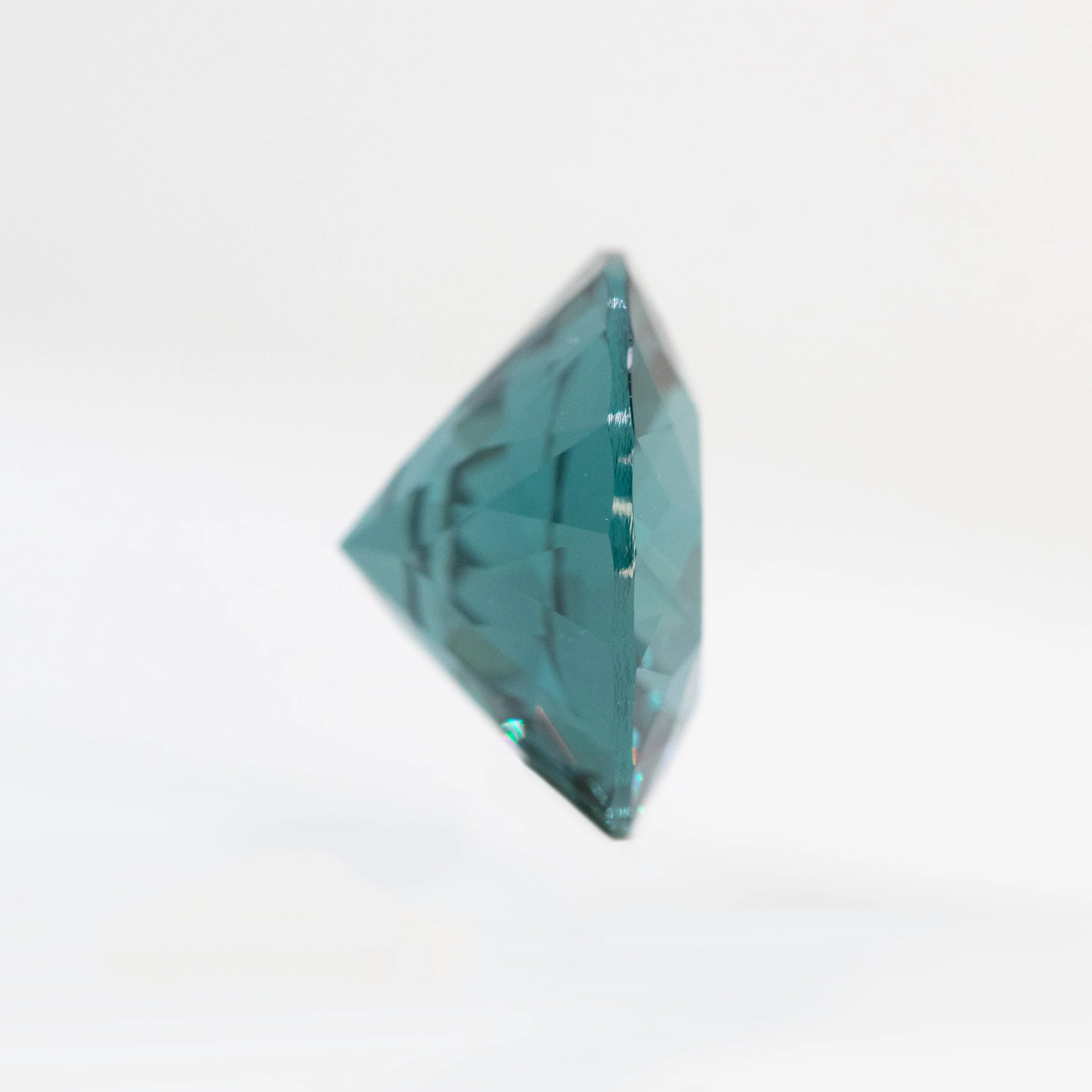 4.00 Carat Round Teal Lab Grown Spinel for Custom Work - Inventory Code LGRS400 - Image 5