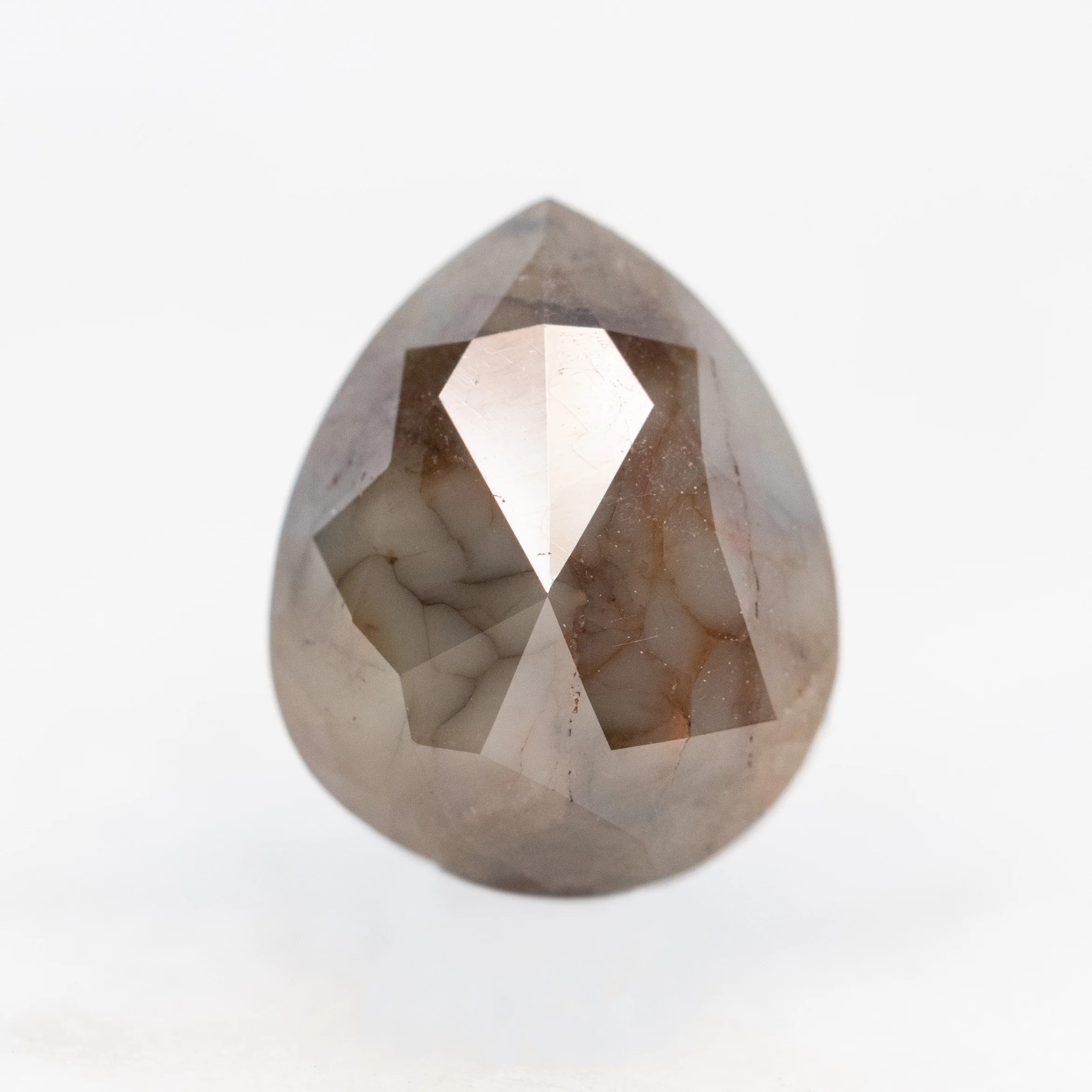 4.01 Carat Champagne Brown Pear Salt and Pepper Diamond for Custom Work - Inventory Code DSP401 - Image 2
