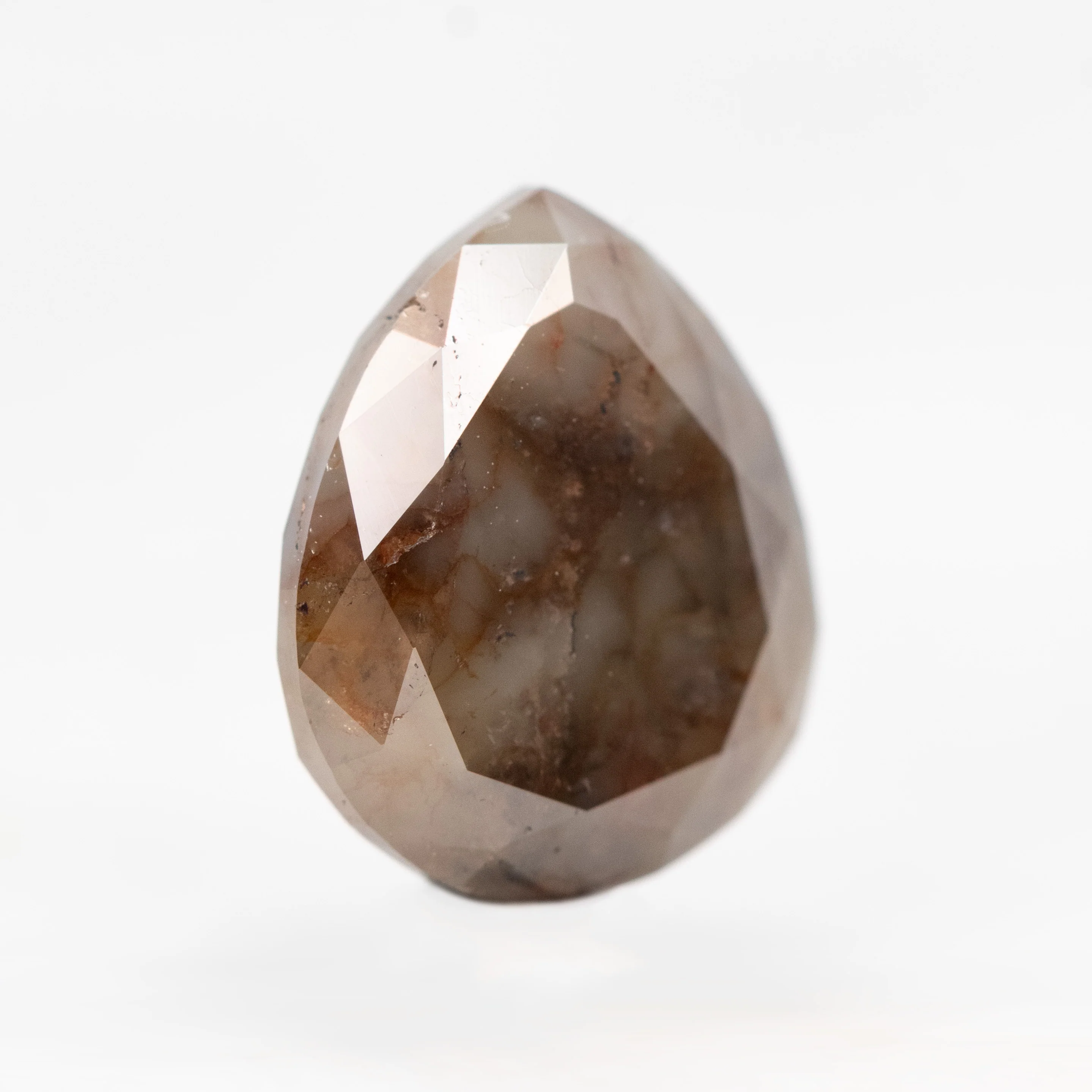 4.01 Carat Champagne Brown Pear Salt and Pepper Diamond for Custom Work - Inventory Code DSP401 - Image 8