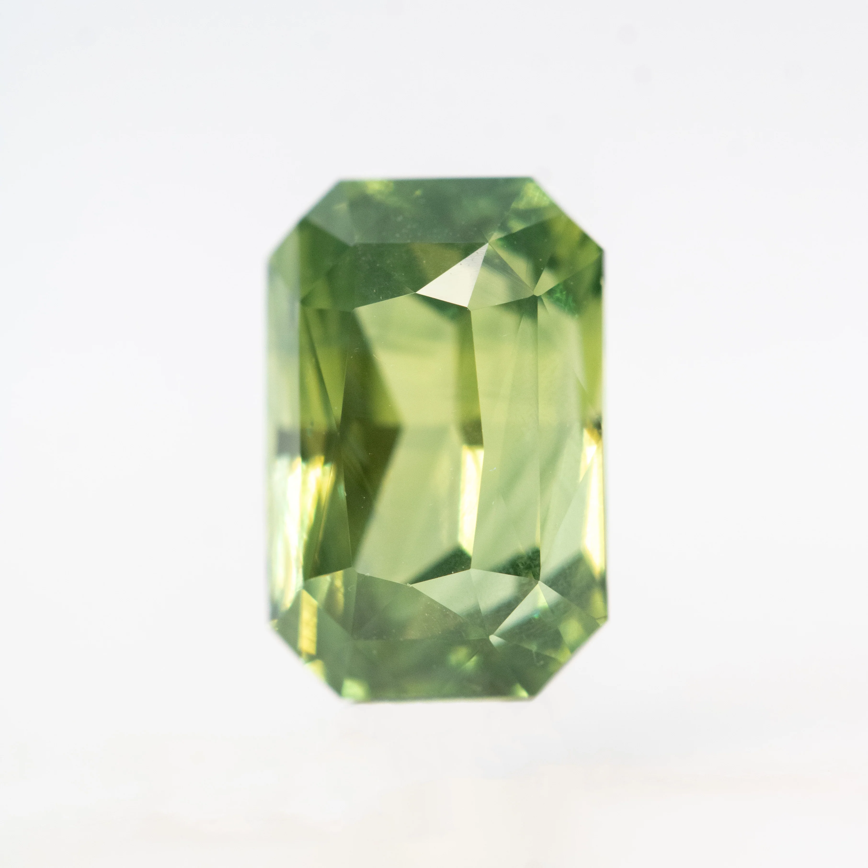 4.04 Carat Green Radiant Cut Sapphire for Custom Work - Inventory Code GRCS404 - Image 3