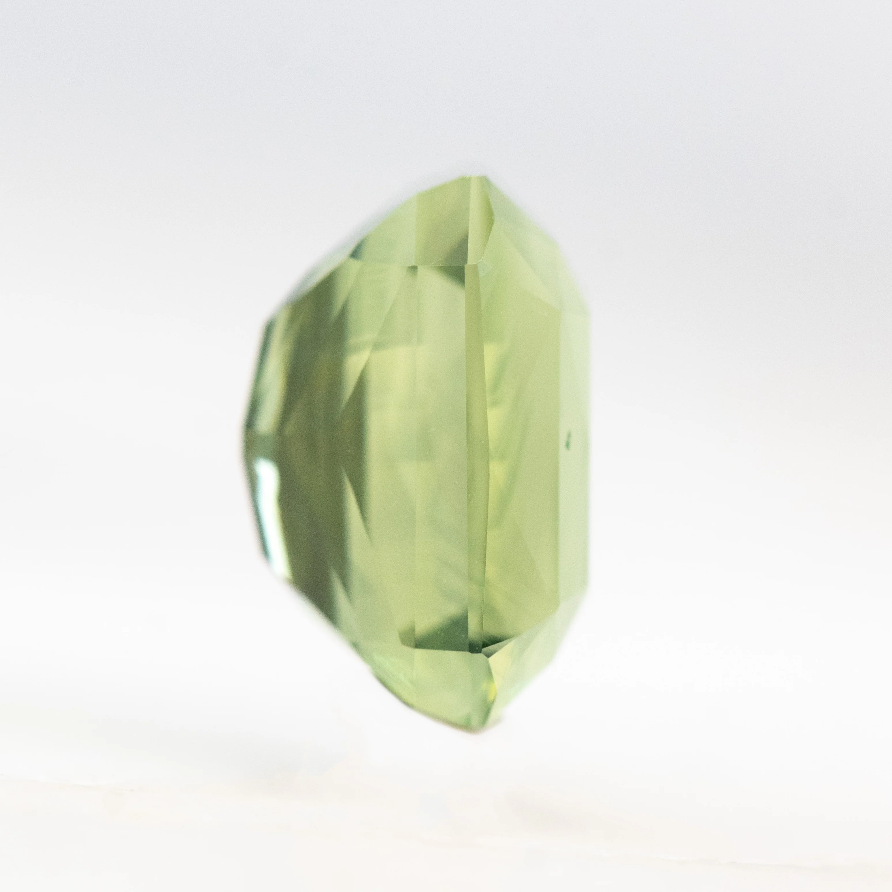 4.04 Carat Green Radiant Cut Sapphire for Custom Work - Inventory Code GRCS404 - Image 5