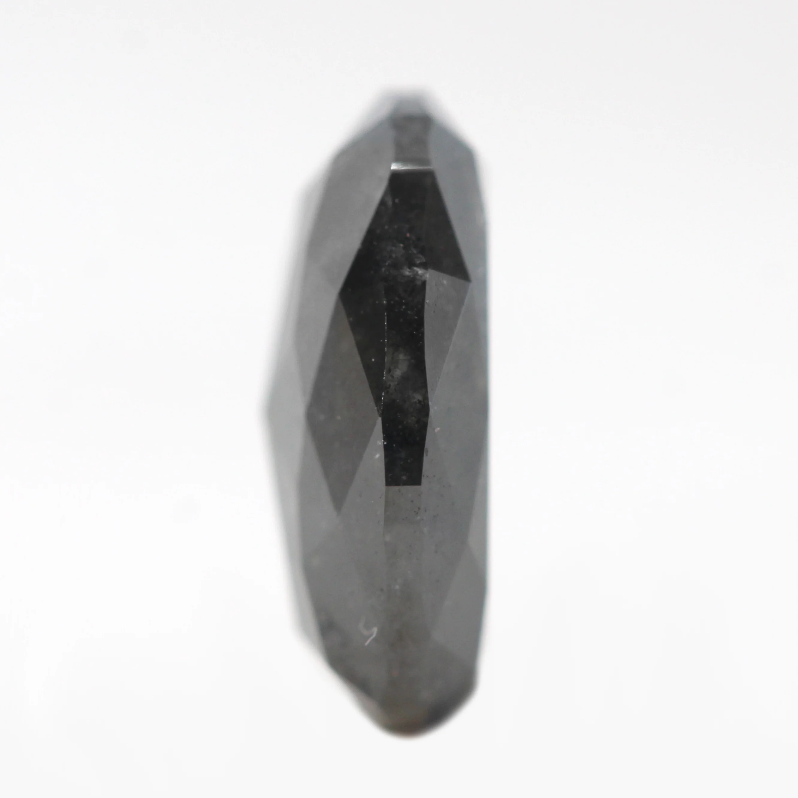 4.08 Carat Dark Charcoal Oval Salt and Pepper Diamond for Custom Work - Inventory Code NBO408 - Image 7