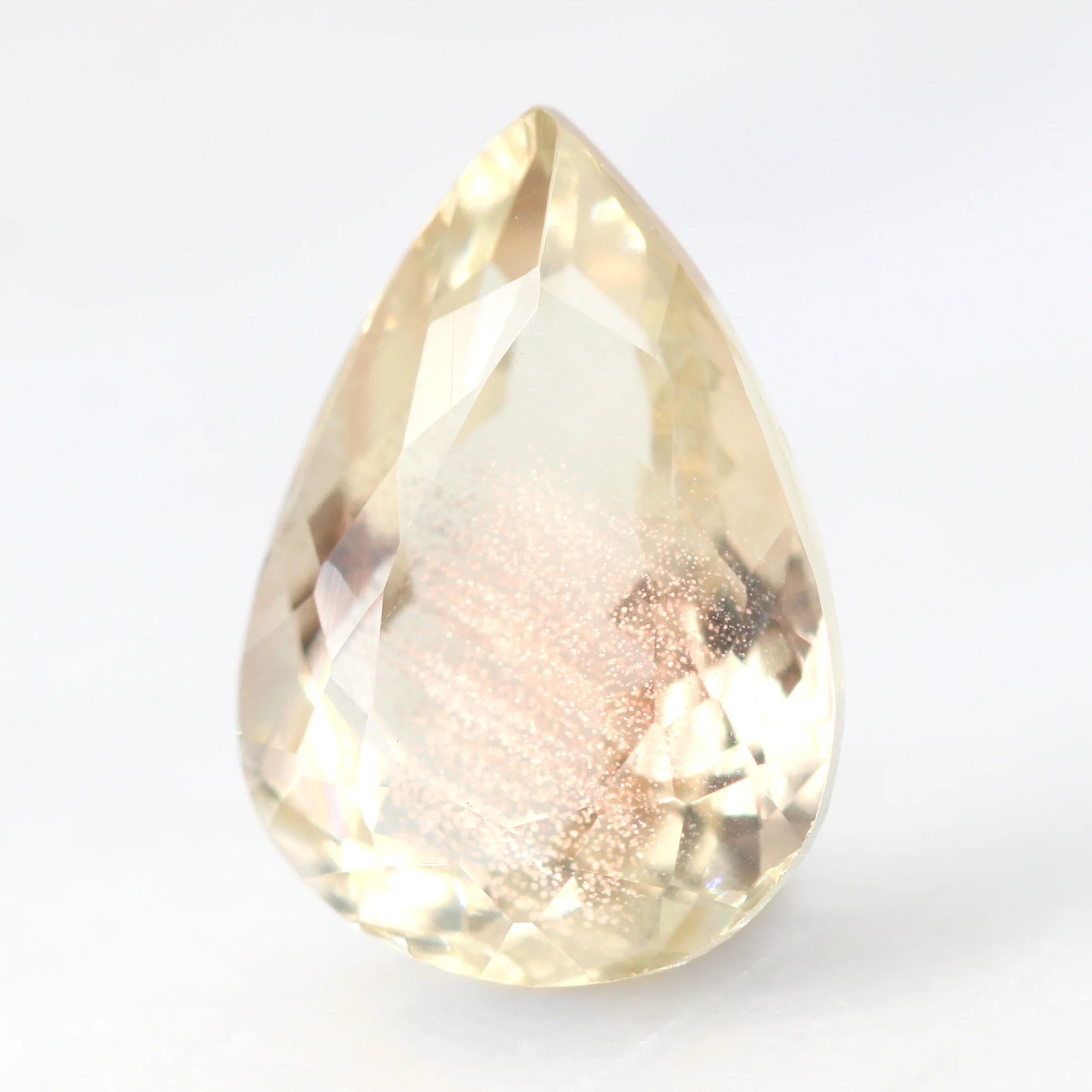4.25 Carat Golden Pear Sunstone for Custom Work - Inventory Code PSUN425 - Image 4