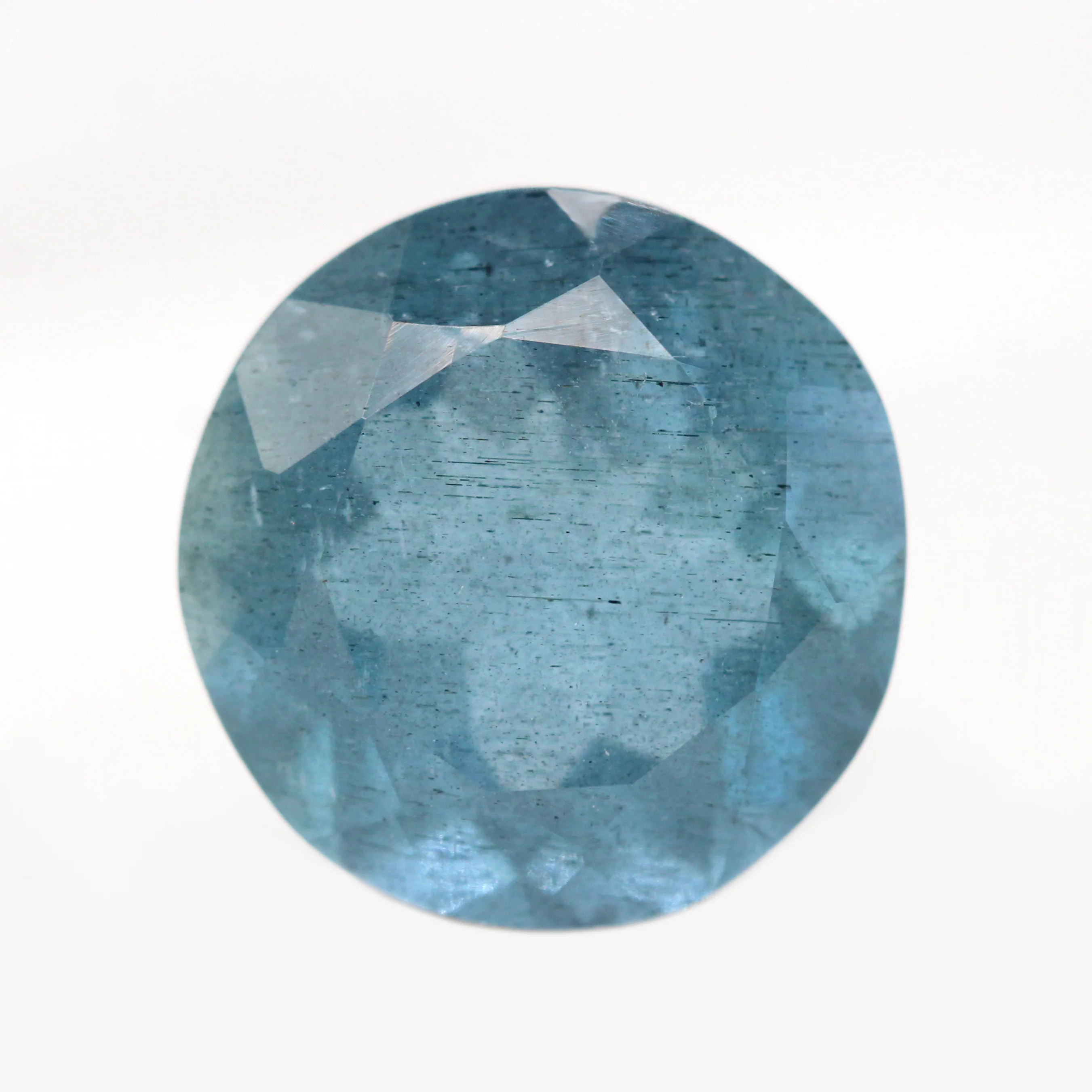 4.36 Carat Round Mossy Aquamarine for Custom Work - Inventory Code AQUA436