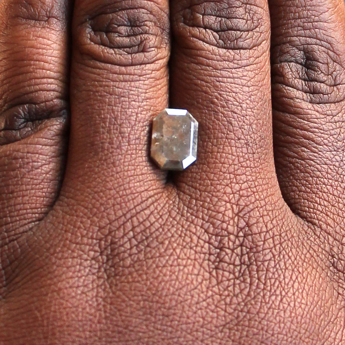 4.43 Carat Emerald Cut Stormy Gray Salt and Pepper Diamond for Custom Work - Inventory Code DSE443 - Image 6