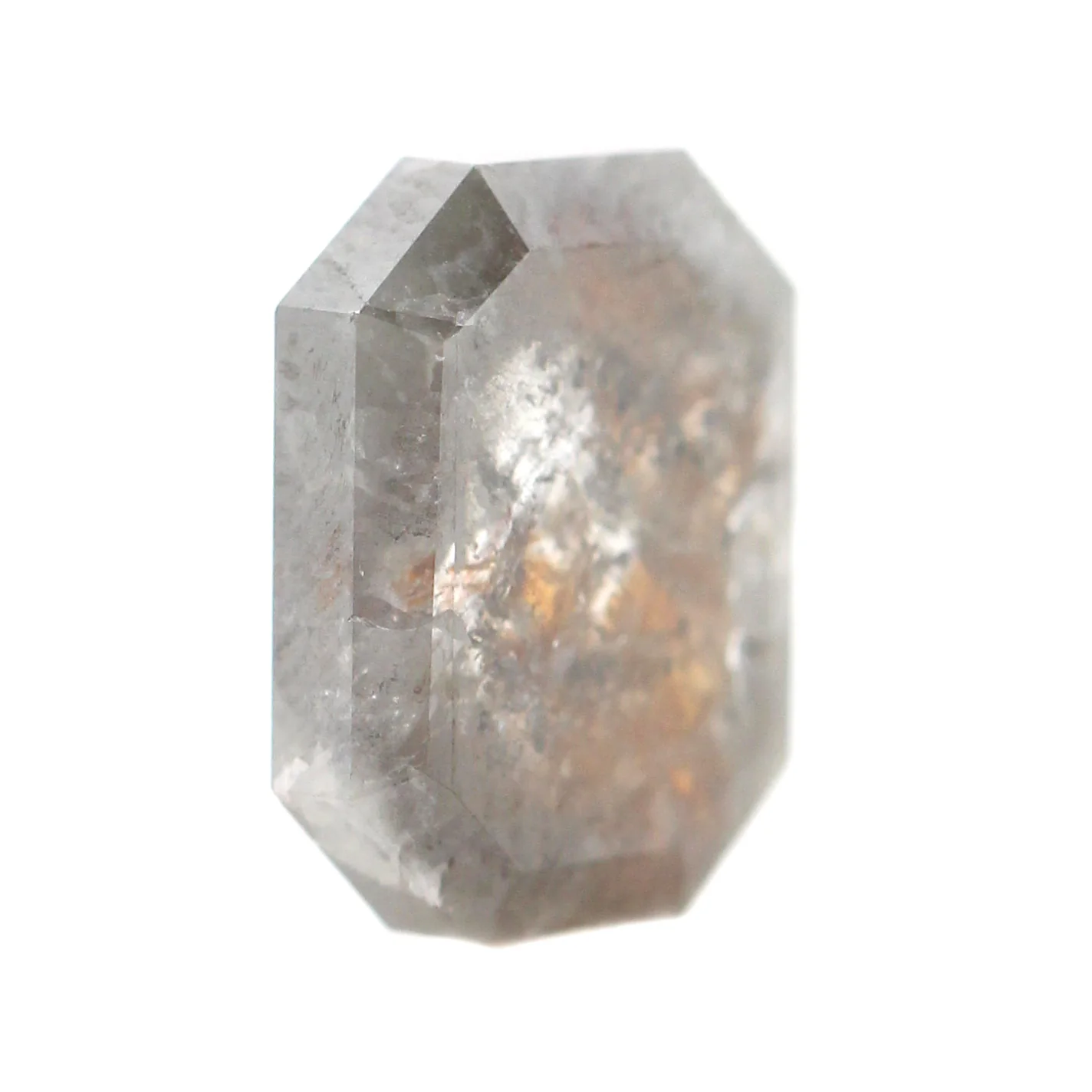 4.43 Carat Emerald Cut Stormy Gray Salt and Pepper Diamond for Custom Work - Inventory Code DSE443 - Image 7