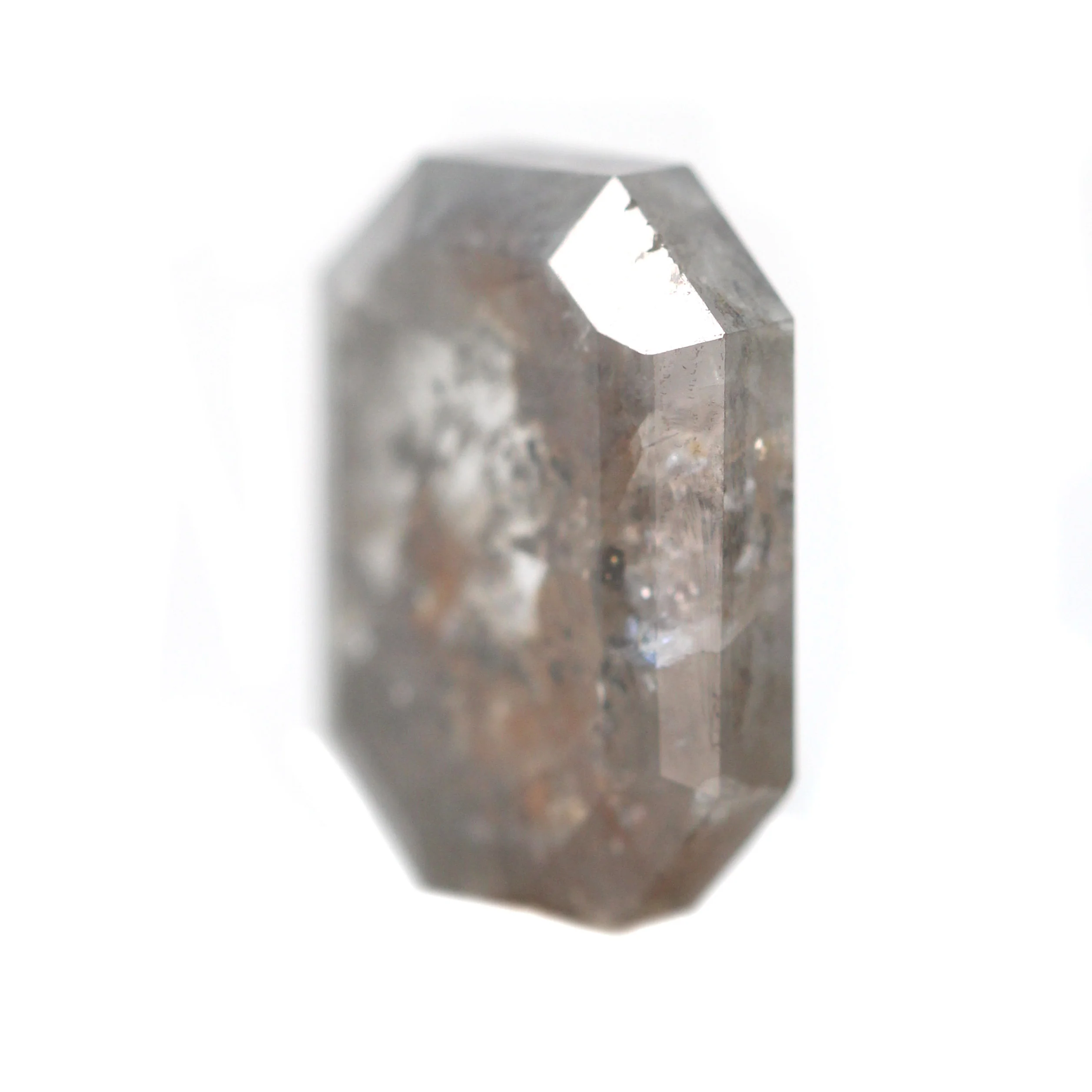 4.43 Carat Emerald Cut Stormy Gray Salt and Pepper Diamond for Custom Work - Inventory Code DSE443 - Image 8