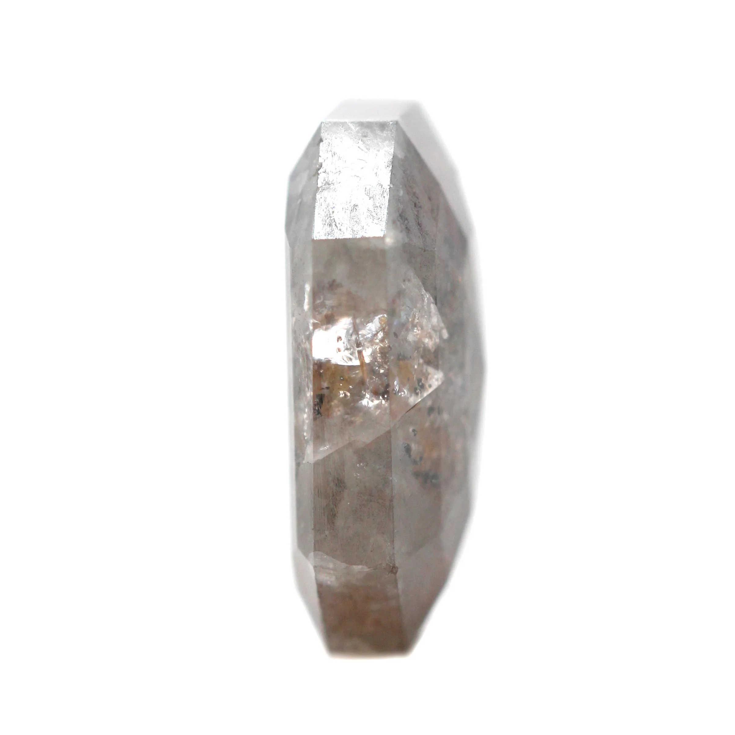 4.43 Carat Emerald Cut Stormy Gray Salt and Pepper Diamond for Custom Work - Inventory Code DSE443 - Image 9