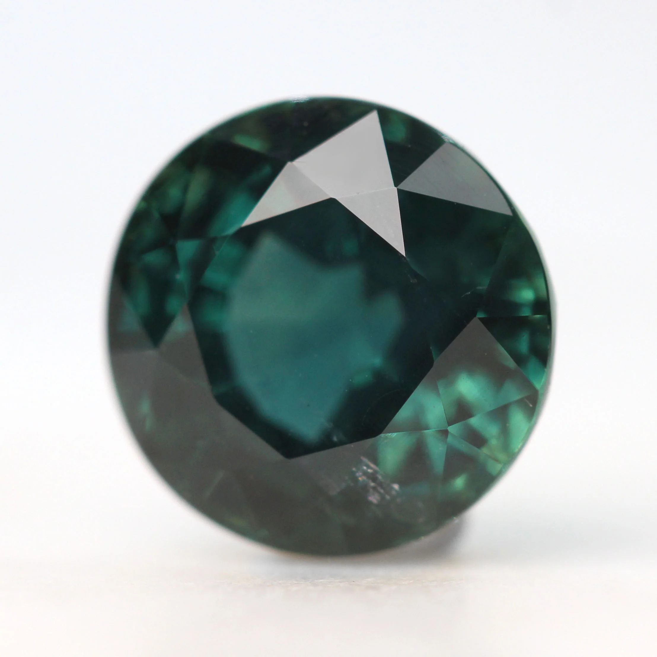 4.87 Carat GIA Certified Round Dark Green Sapphire for Custom Work - Inventory Code RGSAP487 - Image 3