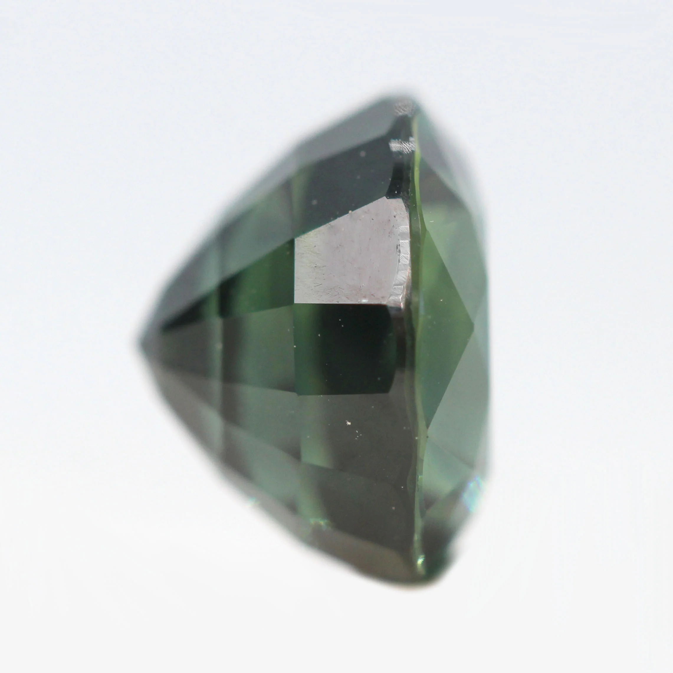 4.87 Carat GIA Certified Round Dark Green Sapphire for Custom Work - Inventory Code RGSAP487 - Image 5