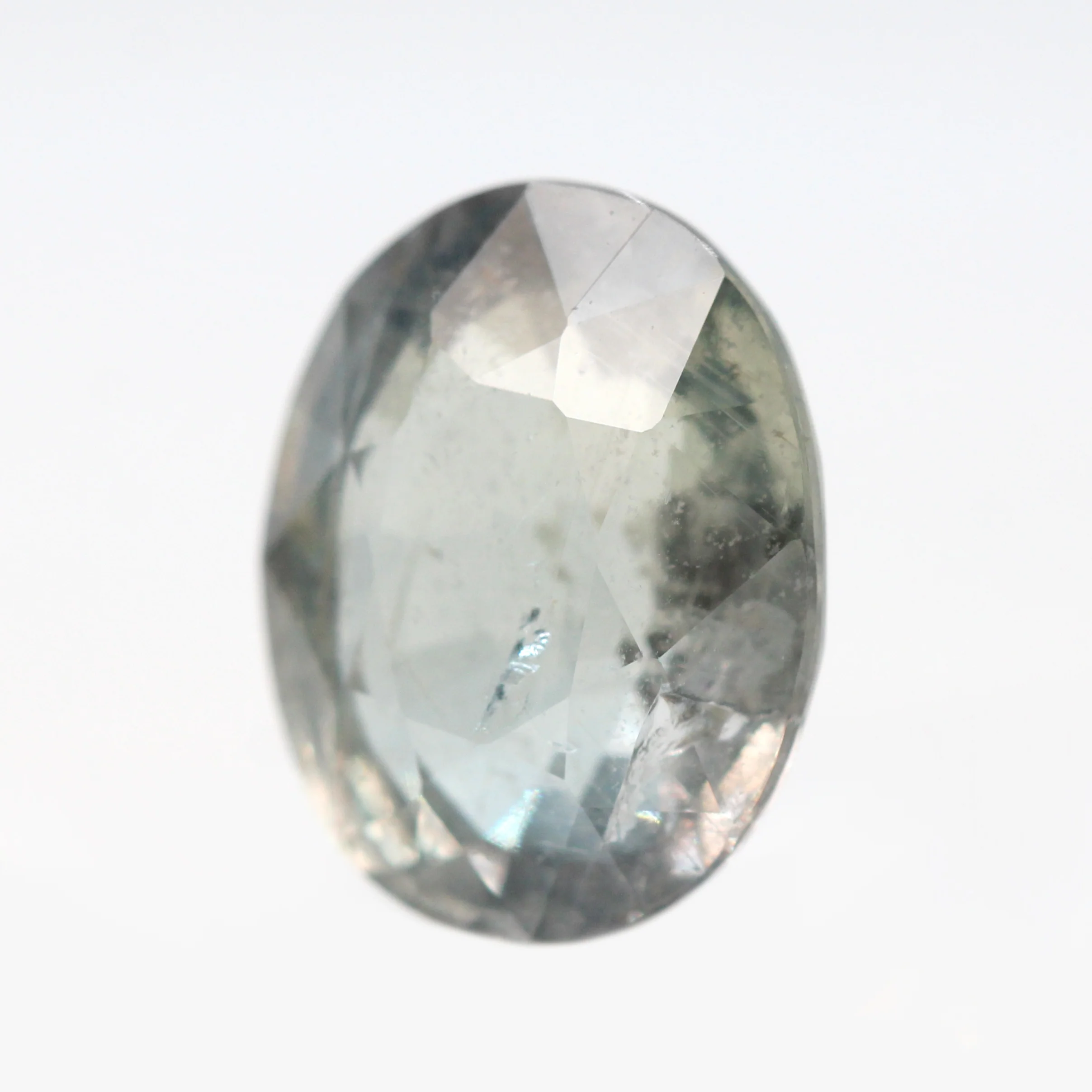 4.93 Carat Clear Gray Oval Sapphire for Custom Work - Inventory Code GOS493 - Image 3