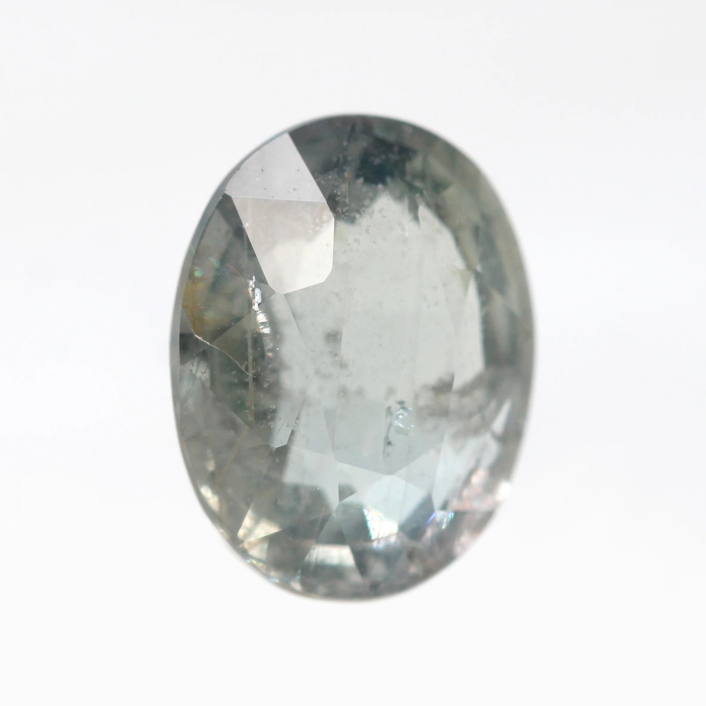 4.93 Carat Clear Gray Oval Sapphire for Custom Work - Inventory Code GOS493 - Image 4