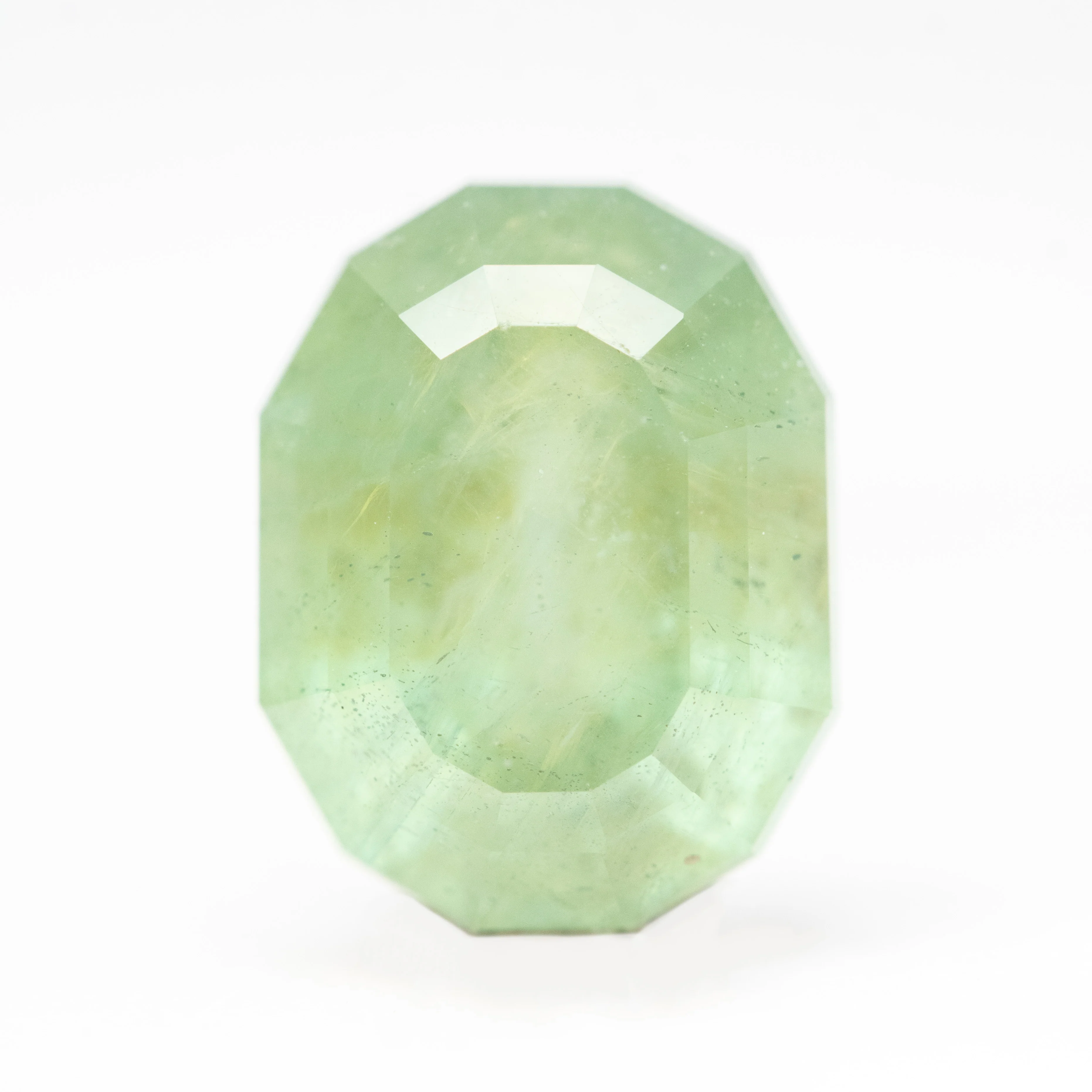 5.00 Carat Light Green Geometric Oval Sapphire for Custom Work - Inventory Code LGGO500