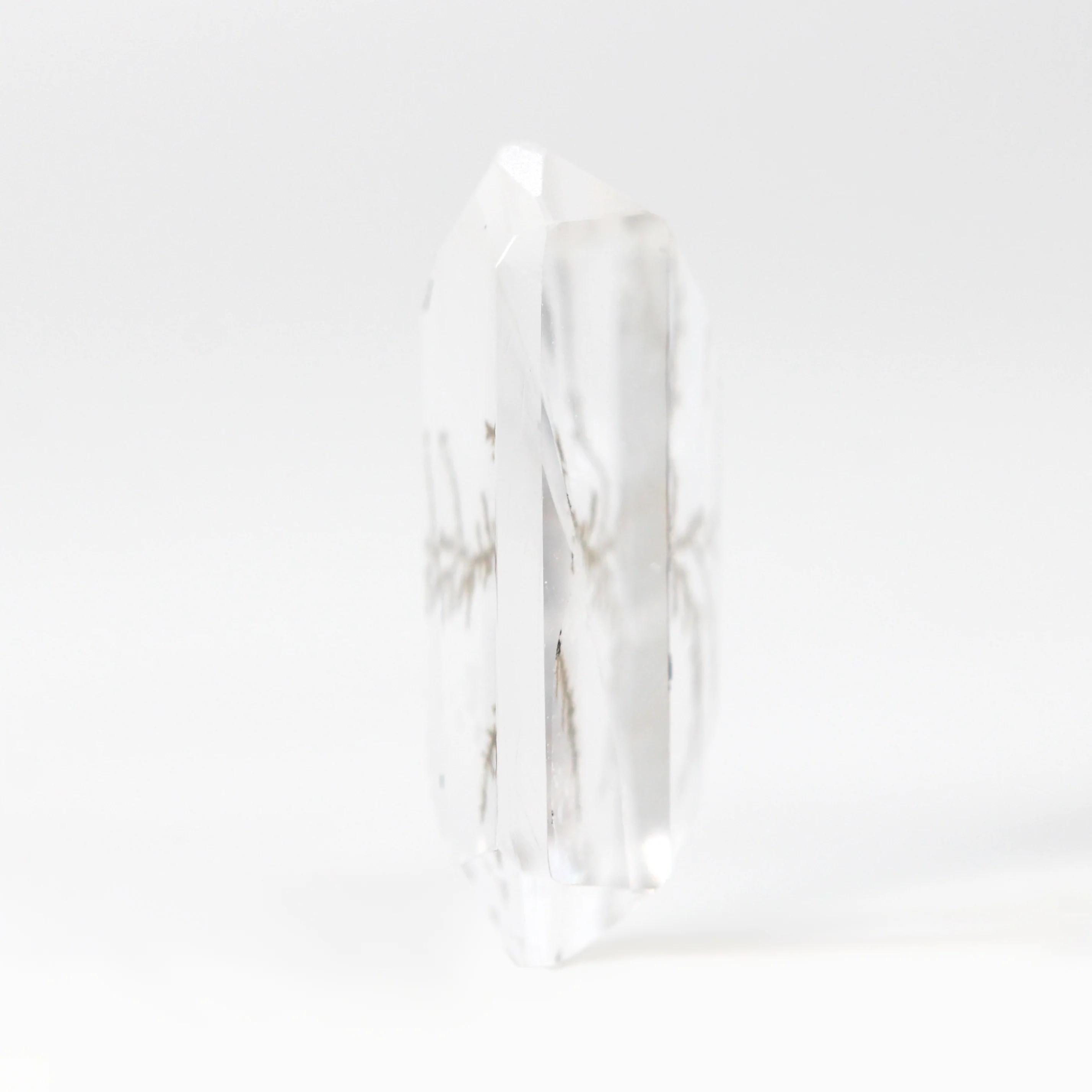 5.20 Carat Clear Emerald Cut Dendritic Quartz for Custom Work - Inventory Code DQE520 - Image 5