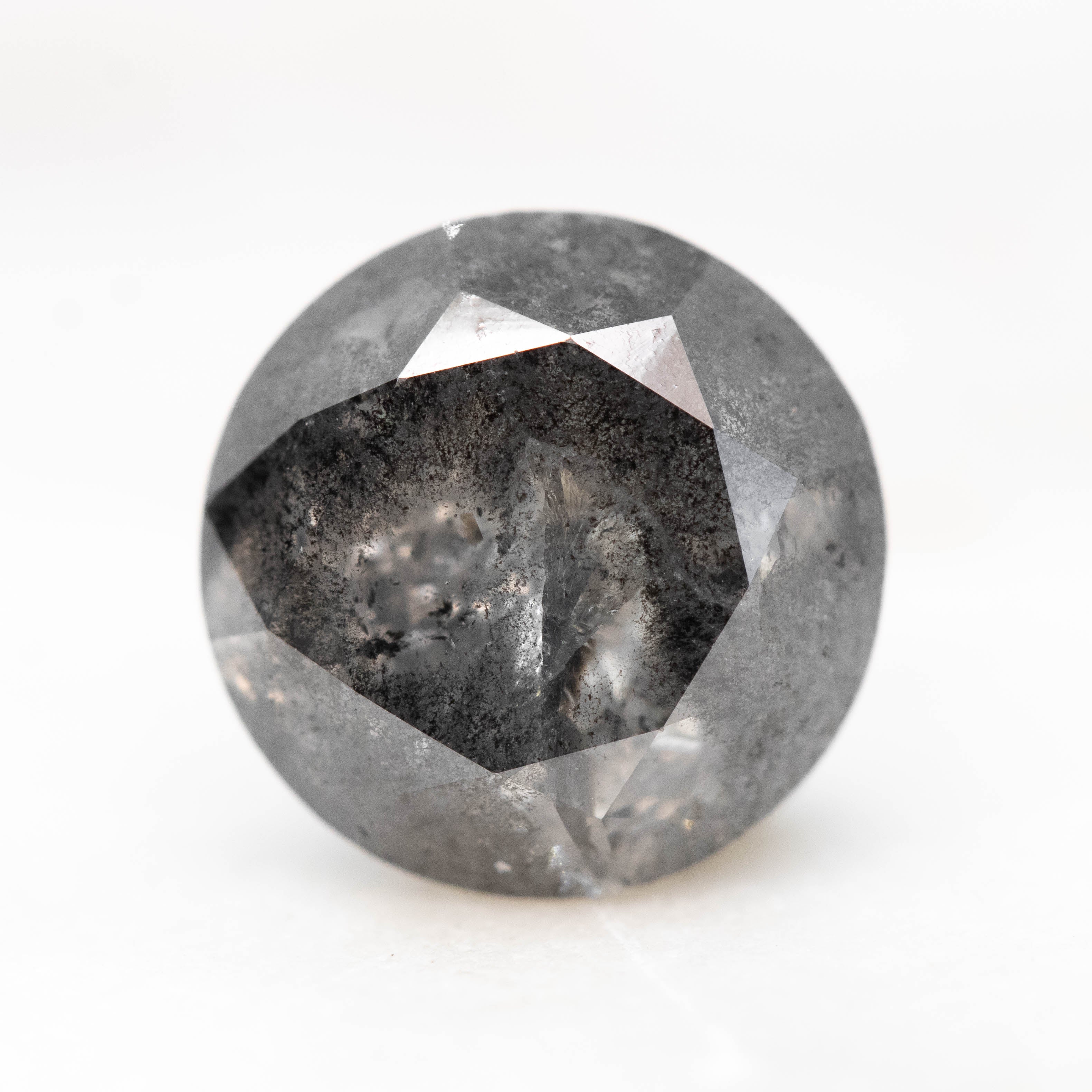 5.22 Carat Round Charcoal Salt and Pepper Diamond for Custom Work - Inventory Code DSR522