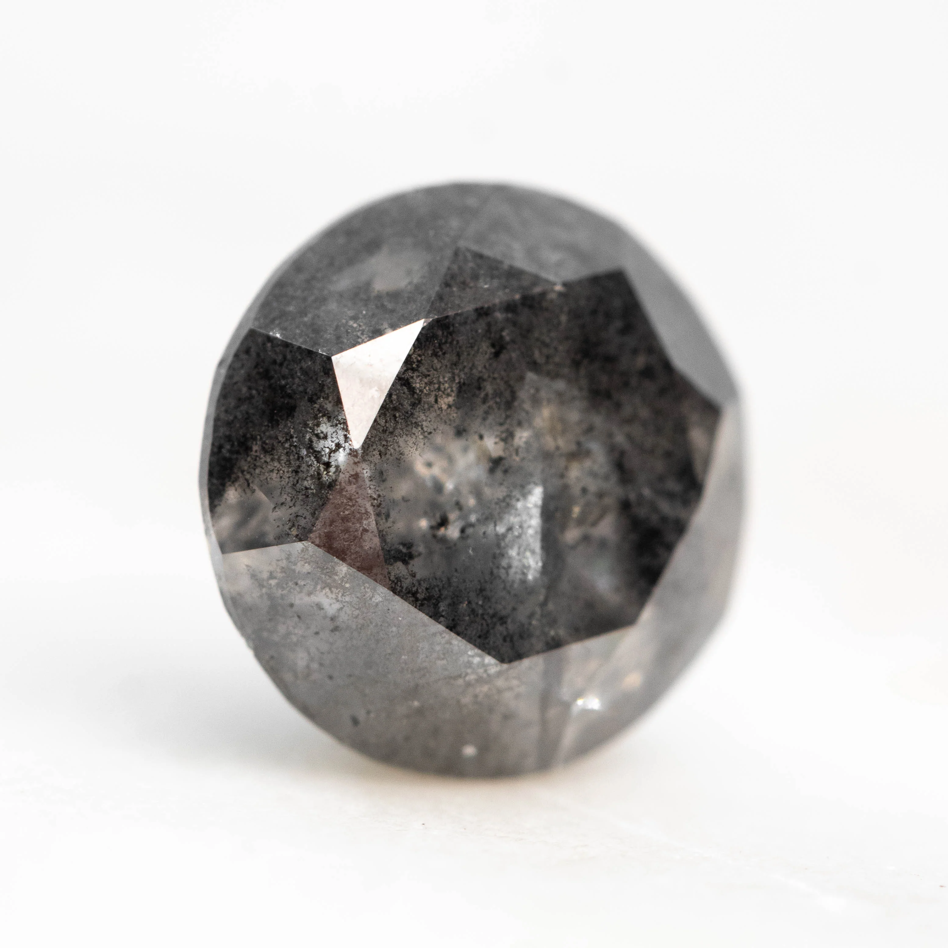 5.22 Carat Round Charcoal Salt and Pepper Diamond for Custom Work - Inventory Code DSR522 - Image 4