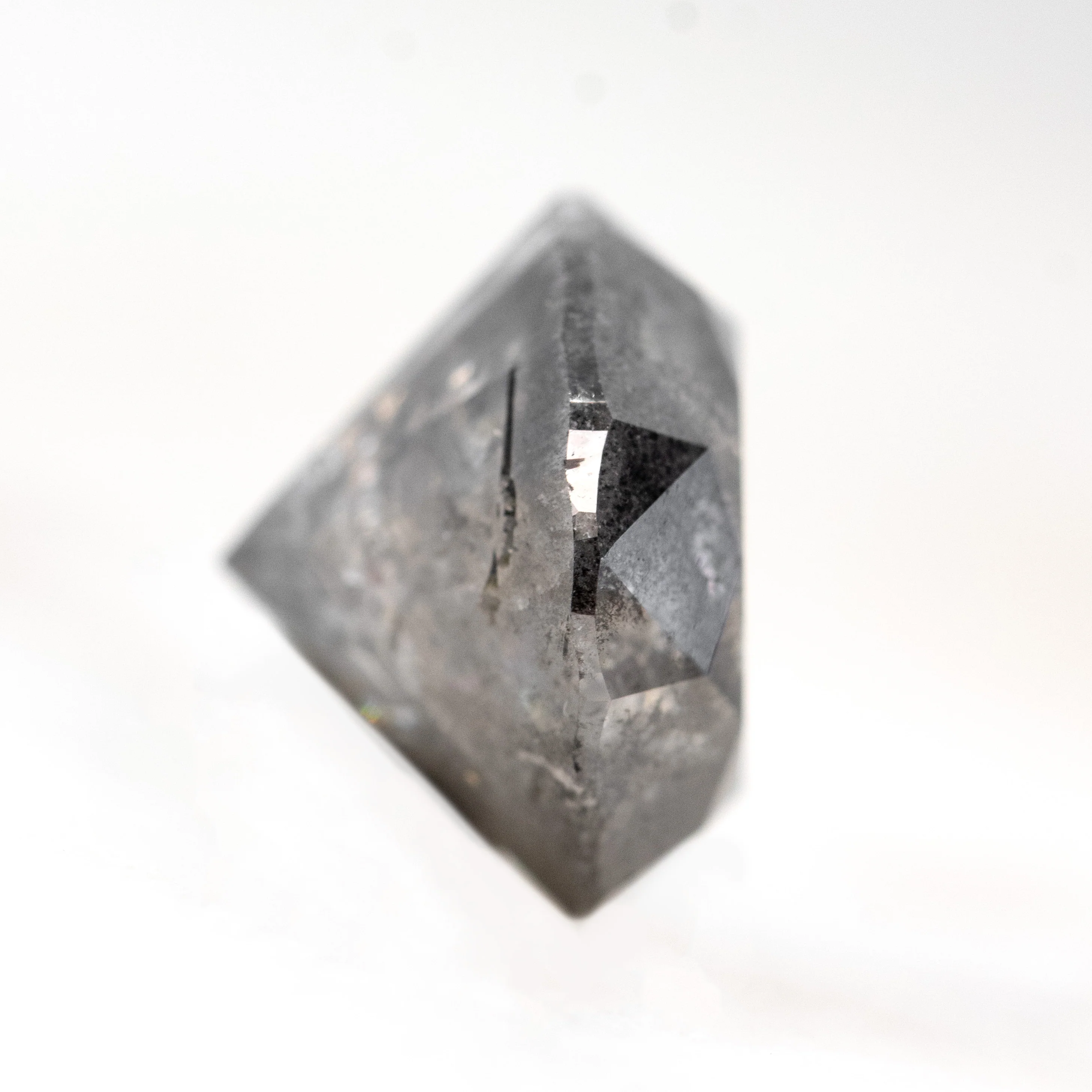 5.22 Carat Round Charcoal Salt and Pepper Diamond for Custom Work - Inventory Code DSR522 - Image 5