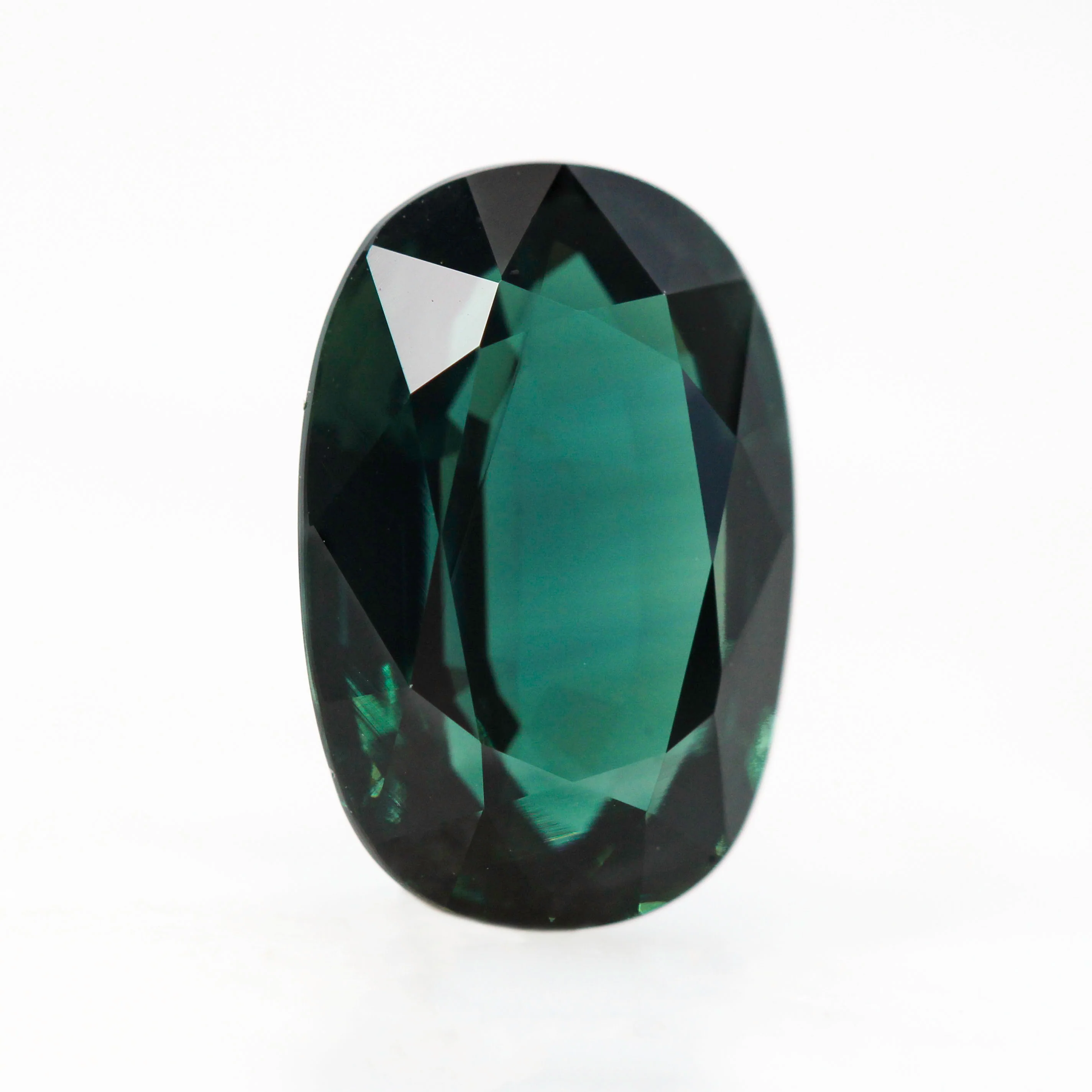 5.23 Carat Teal Green Oval Sapphire for Custom Work - Inventory Code TOS523 - Image 4