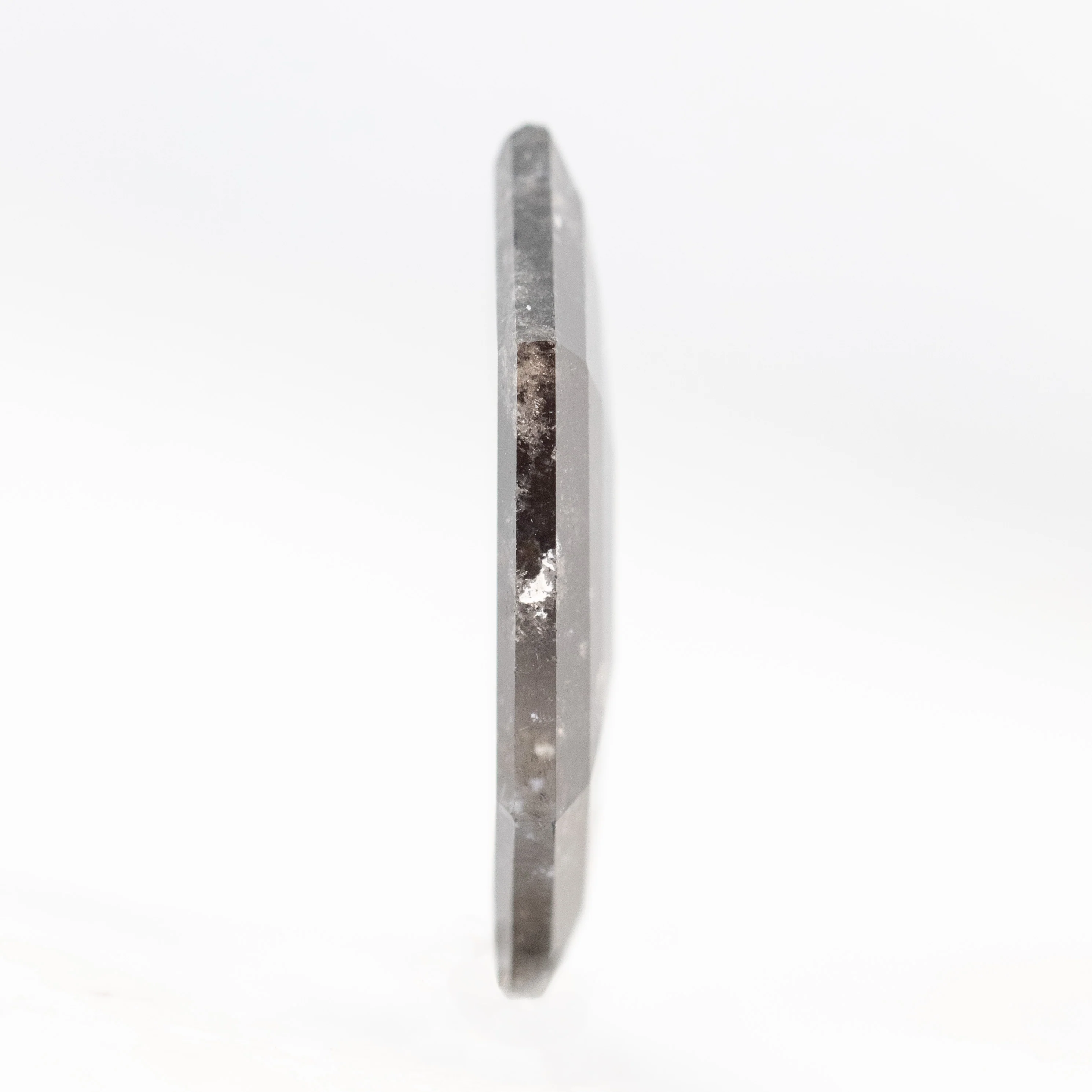 5.55 Carat Dark and Clear Hexagon Salt and Pepper Diamond for Custom Work - Inventory Code DCH555 - Image 5