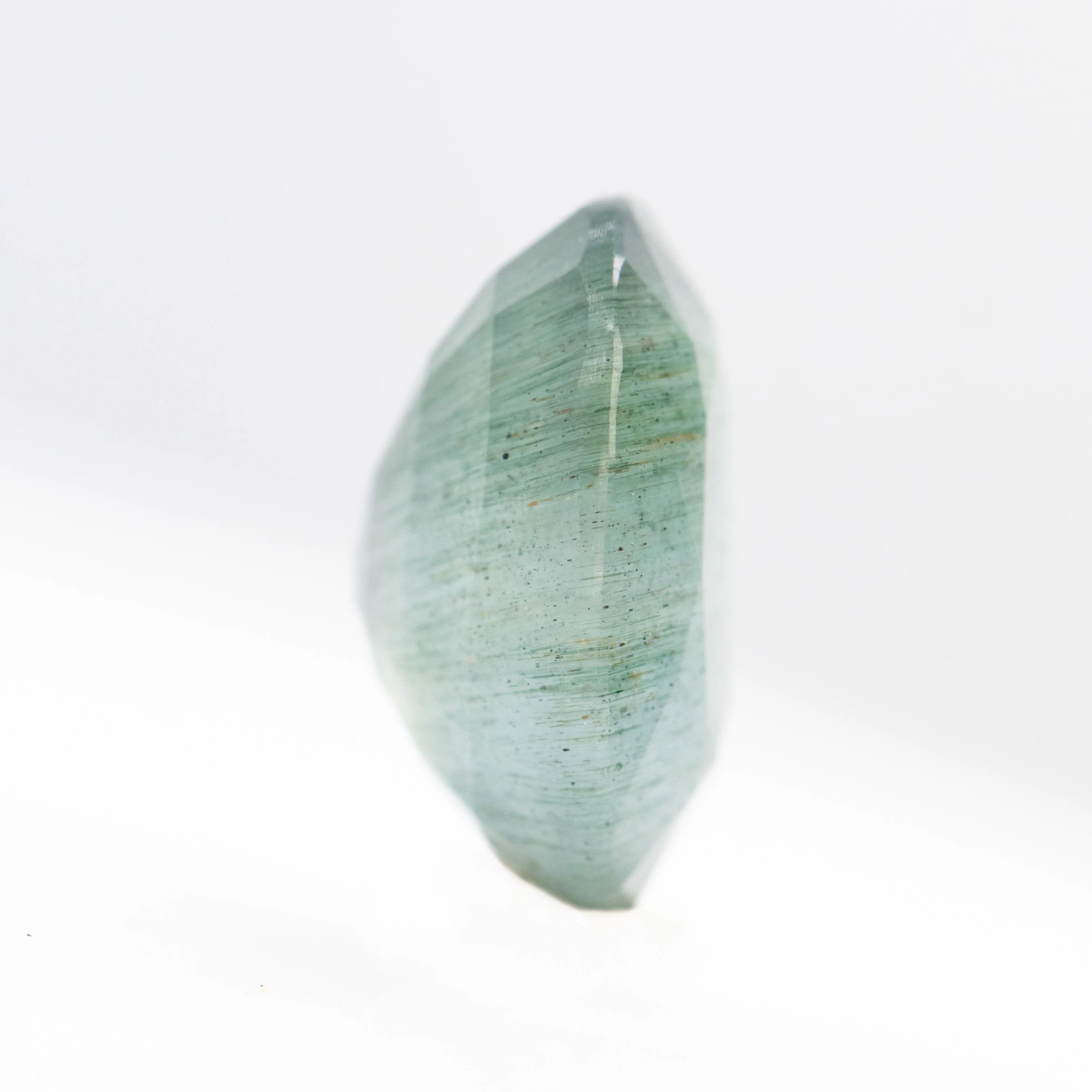 5.68 Carat Oval Mossy Aquamarine for Custom Work - Inventory Code MTA568 - Image 5