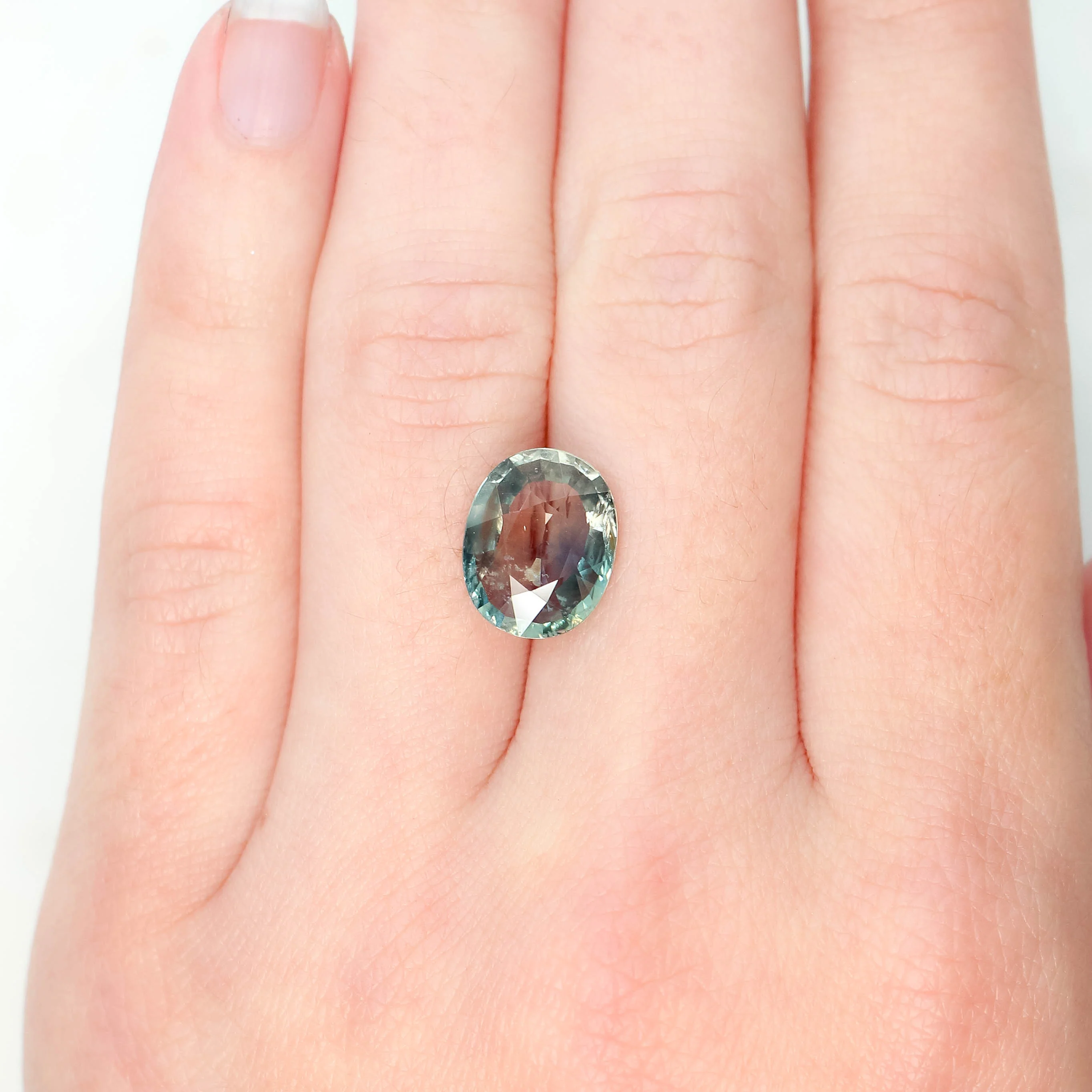 5.73 Carat Clear Earthy Oval Sapphire for Custom Work - Inventory Code CTOS573 - Image 2