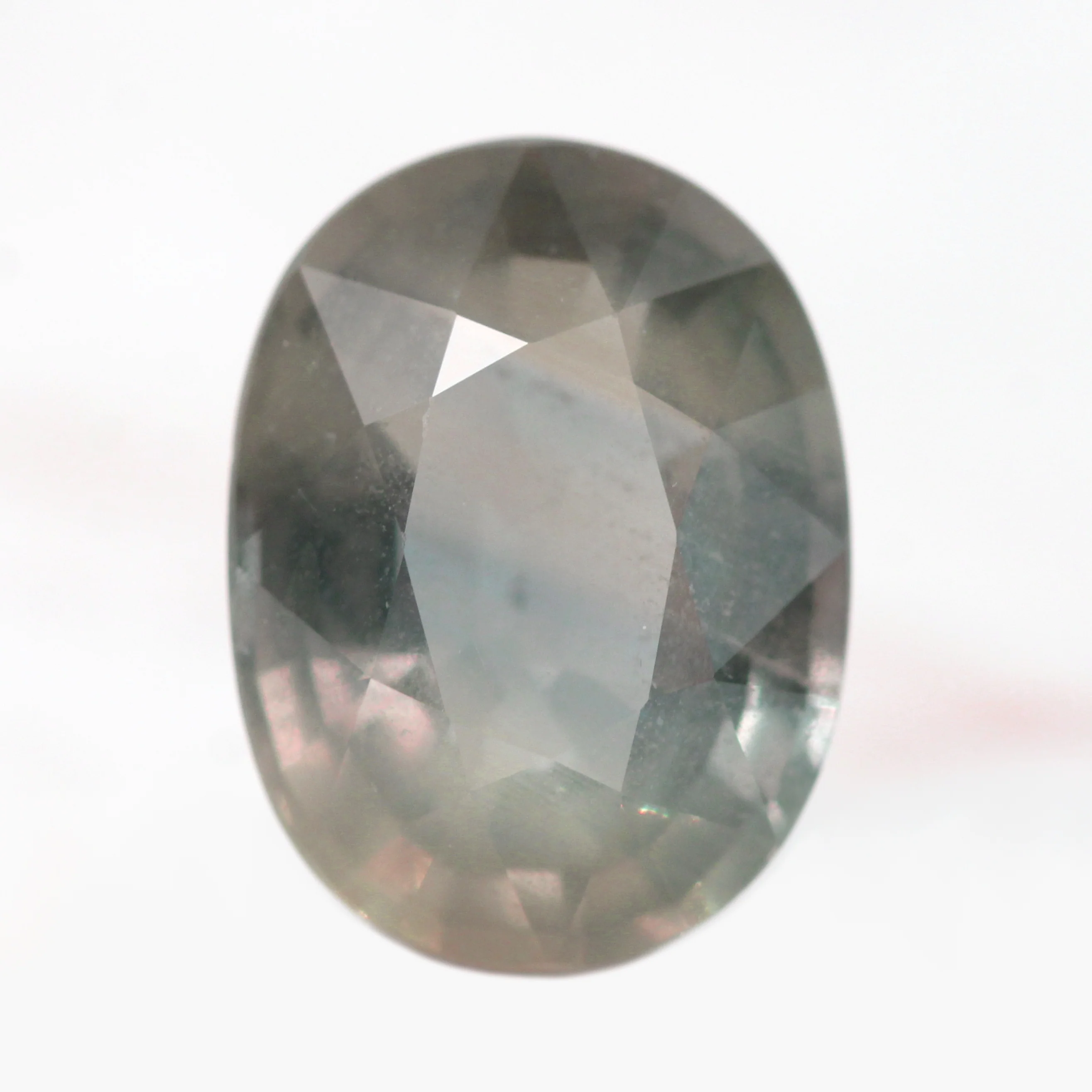 5.88 Carat Gray Color Change Oval Sapphire for Custom Work - Inventory Code GOS588 - Image 2