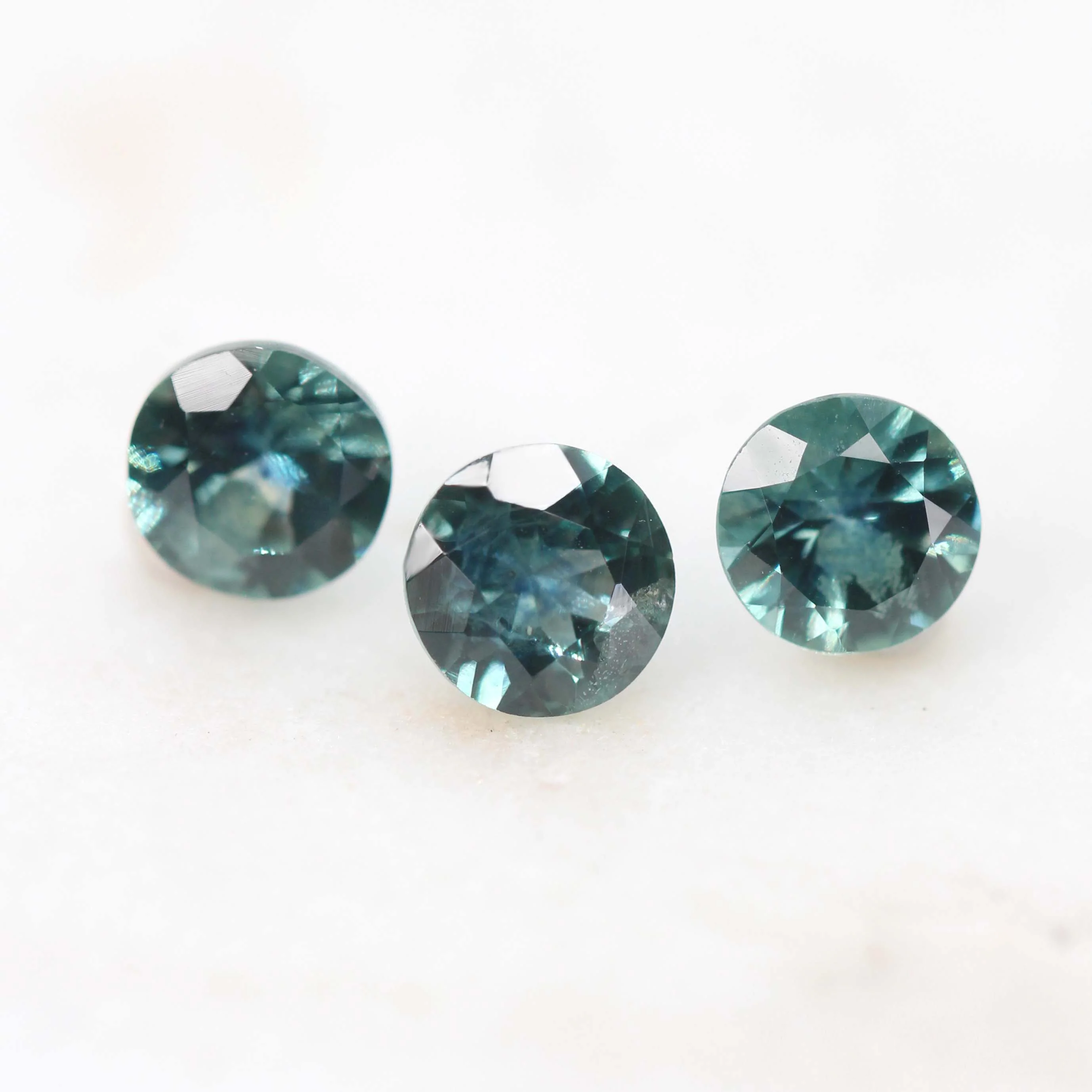0.50 Carat Round Teal Montana Sapphire for Custom Work - Inventory Code TRMS057 - Image 10