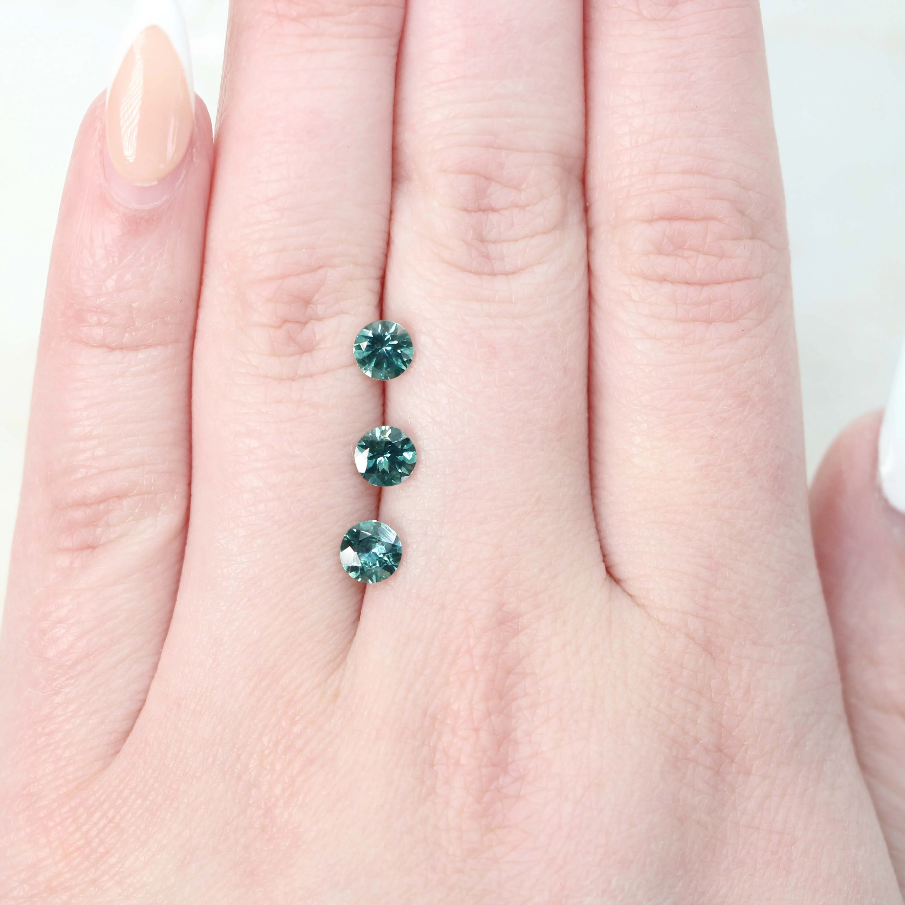 0.50 Carat Round Teal Montana Sapphire for Custom Work - Inventory Code TRMS057 - Image 11