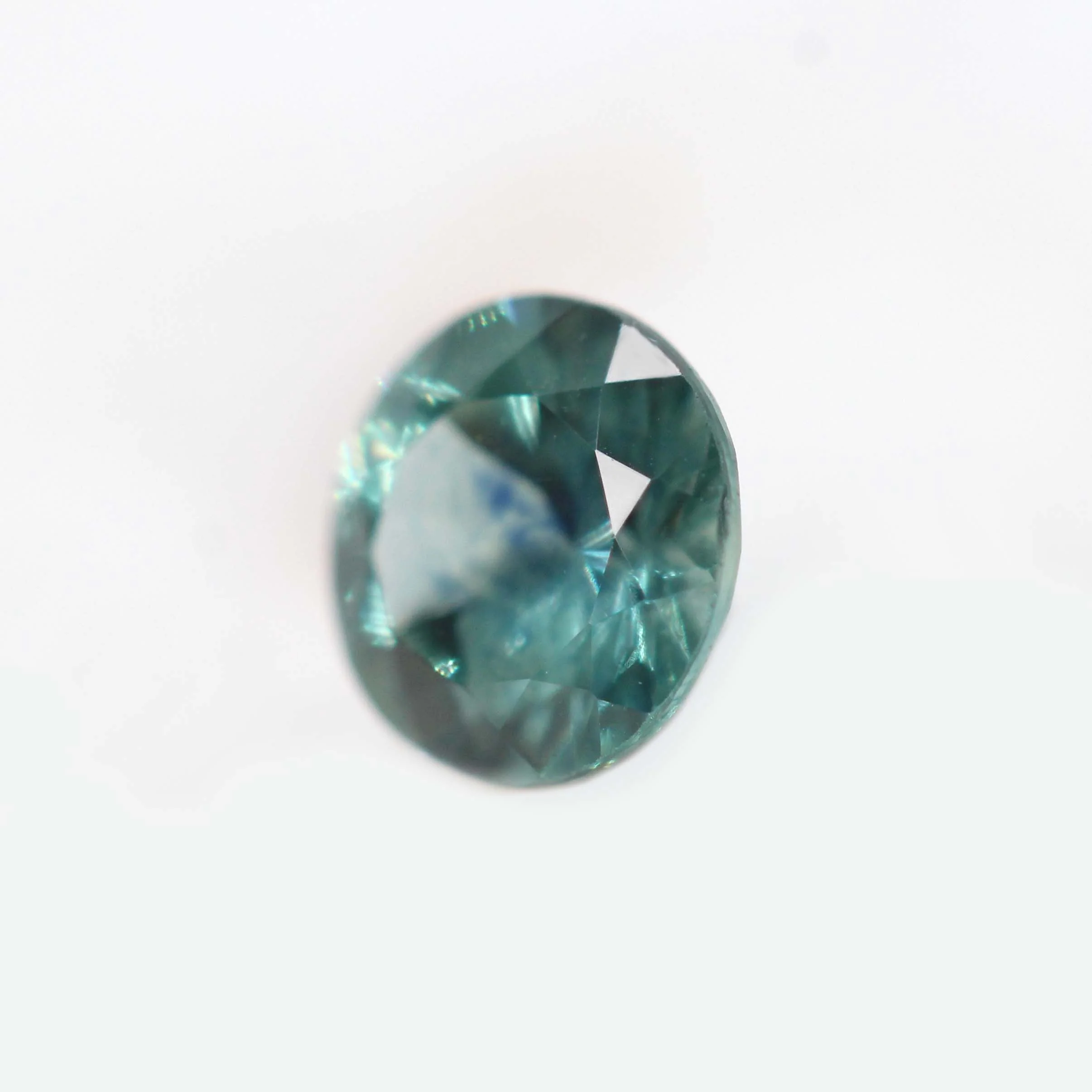 0.50 Carat Round Teal Montana Sapphire for Custom Work - Inventory Code TRMS057 - Image 3