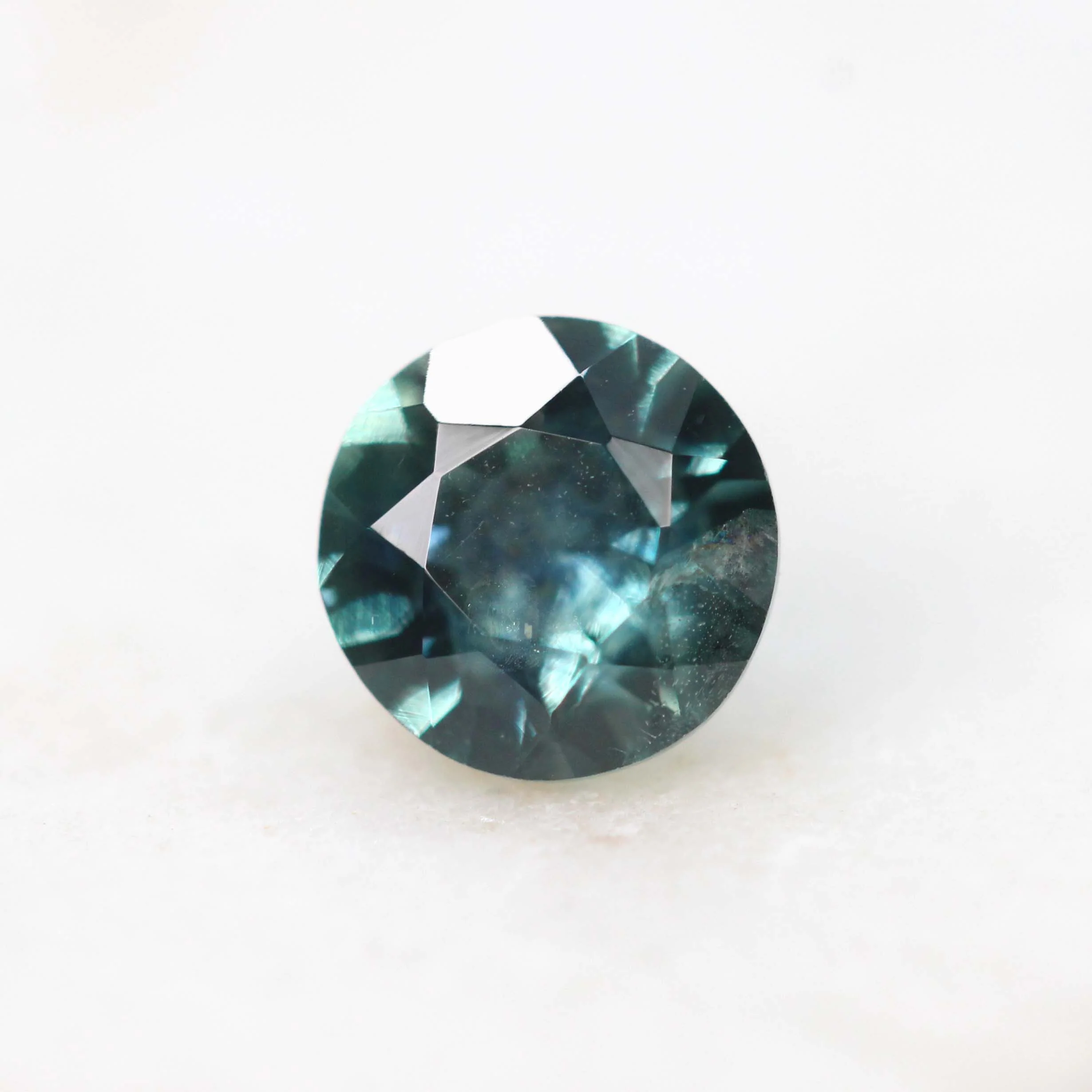 0.50 Carat Round Teal Montana Sapphire for Custom Work - Inventory Code TRMS057 - Image 4