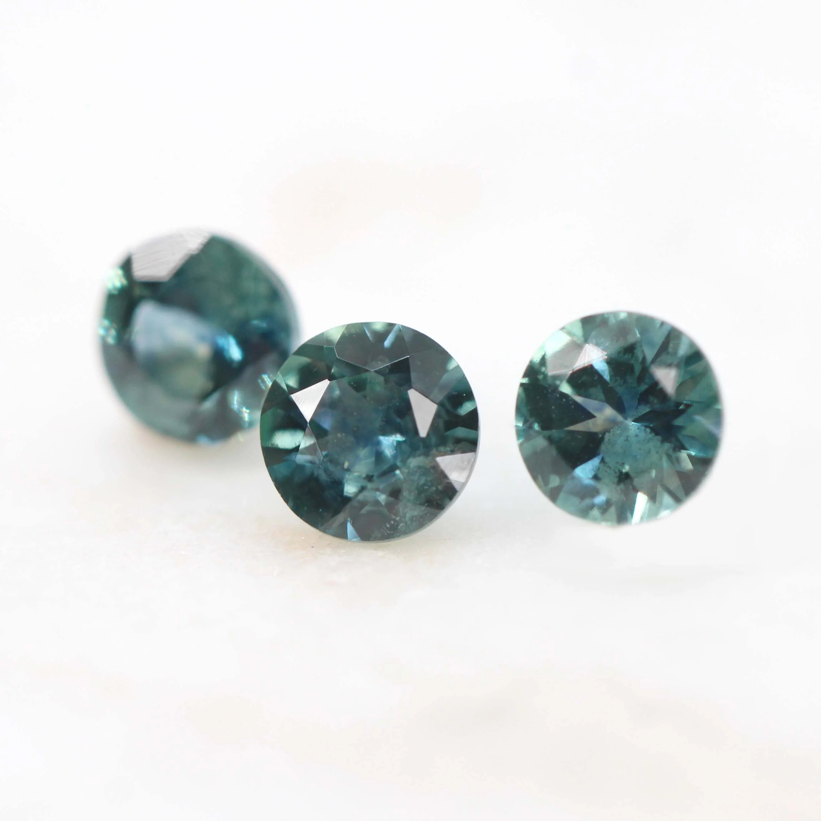 0.50 Carat Round Teal Montana Sapphire for Custom Work - Inventory Code TRMS057 - Image 9