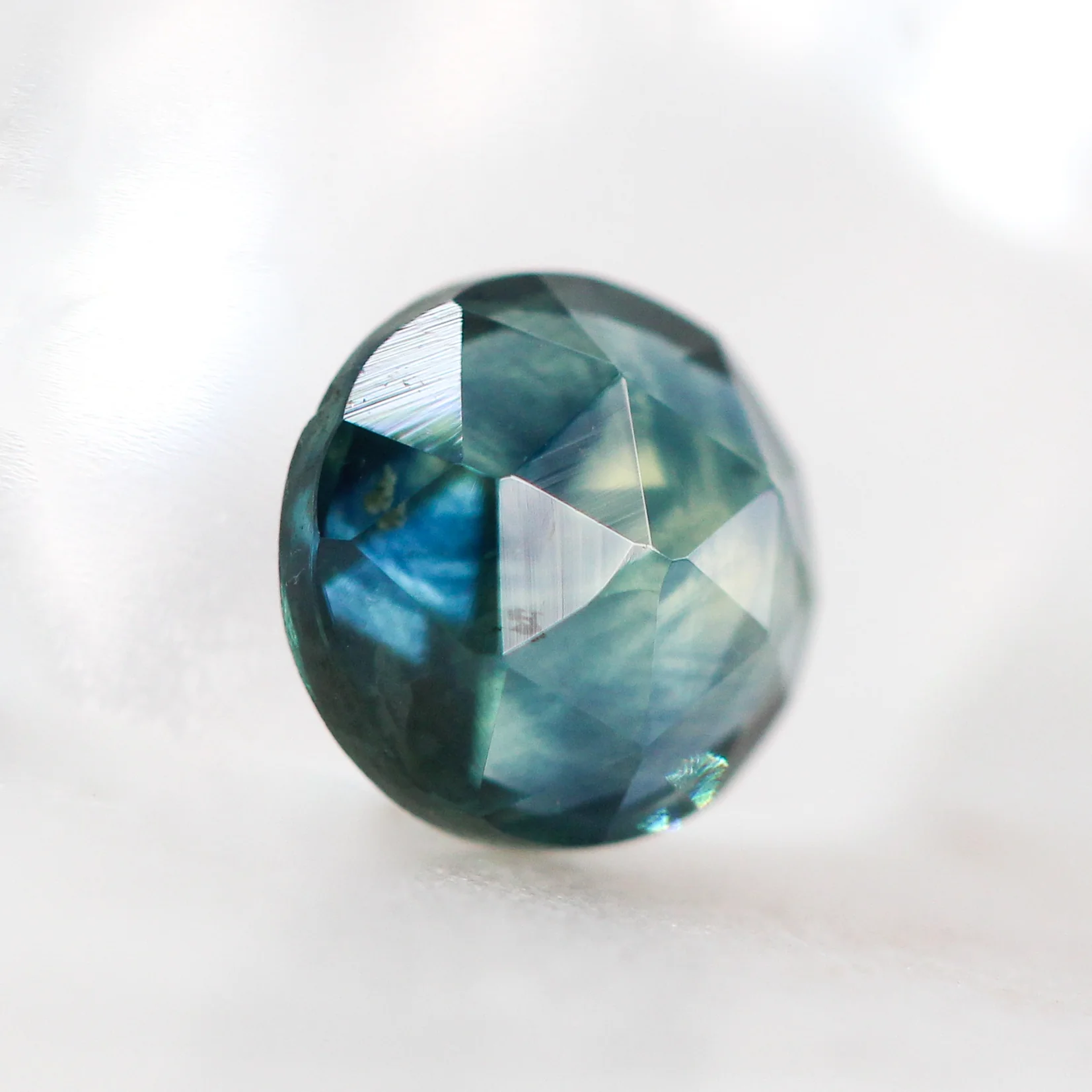 1.05 Carat Round Teal Montana Sapphire for Custom Work - Inventory Code BRMS106 - Image 3