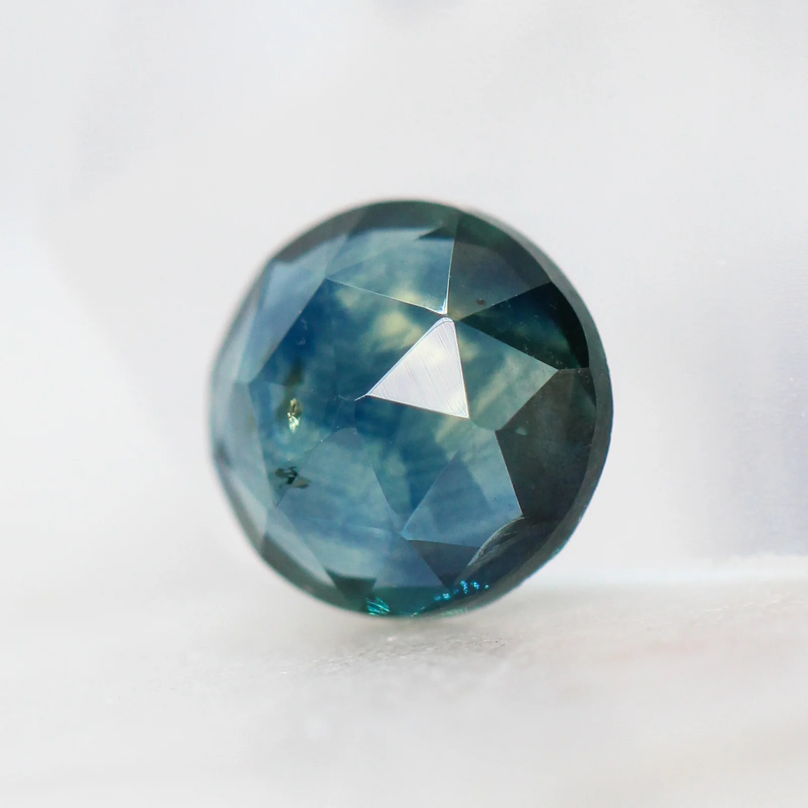 1.05 Carat Round Teal Montana Sapphire for Custom Work - Inventory Code BRMS106 - Image 4