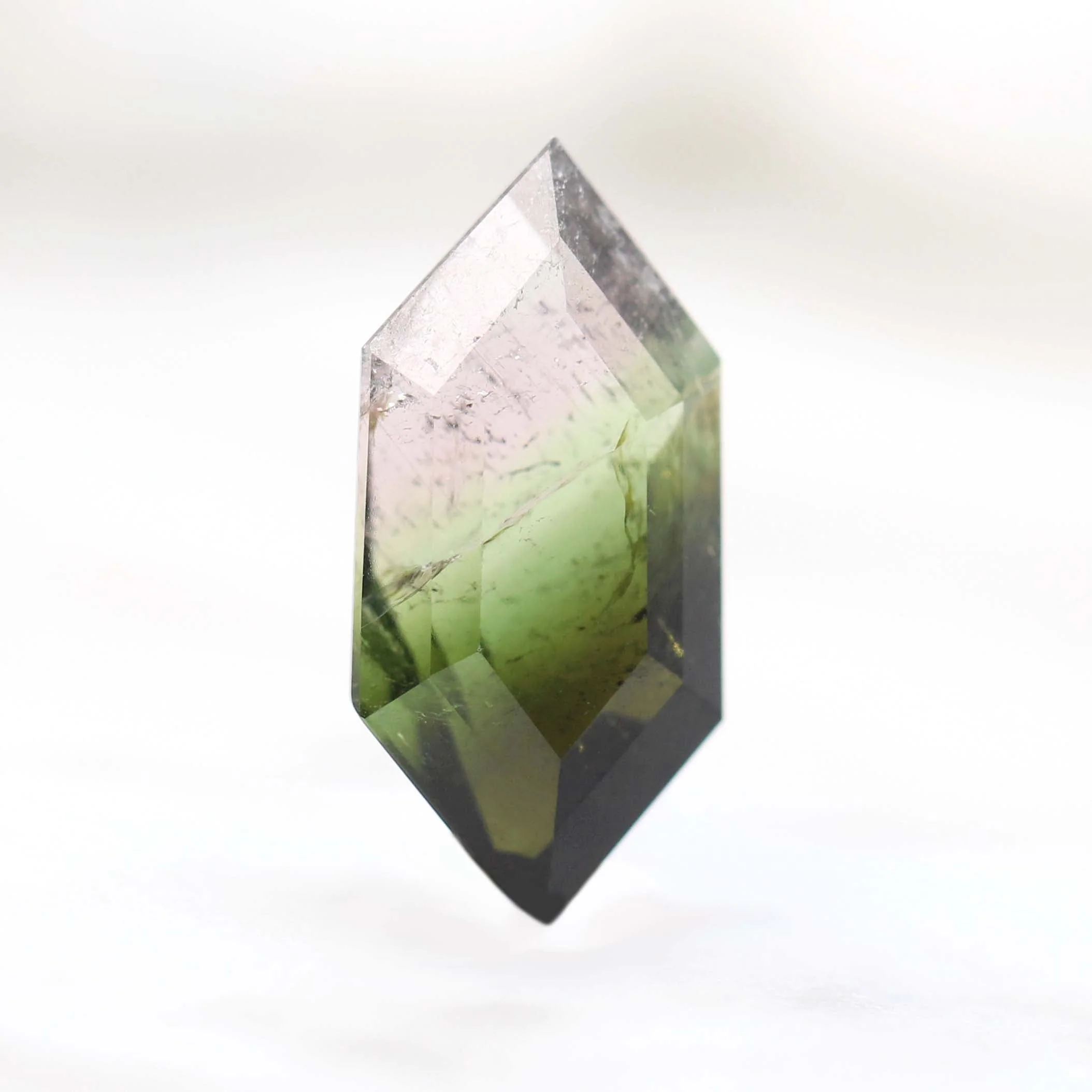 6.27 Carat Bicolor Purple Green Hexagon Tourmaline for Custom Work - Inventory Code THPG627 - Image 3